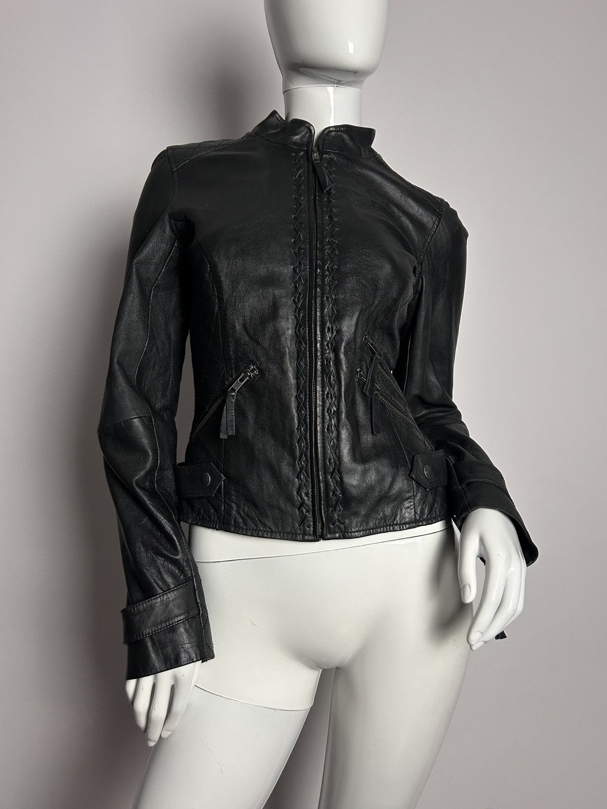 Other Insane vintage leather biker jacket Size M / US 6-8 / IT 42-44 - 3 Thumbnail