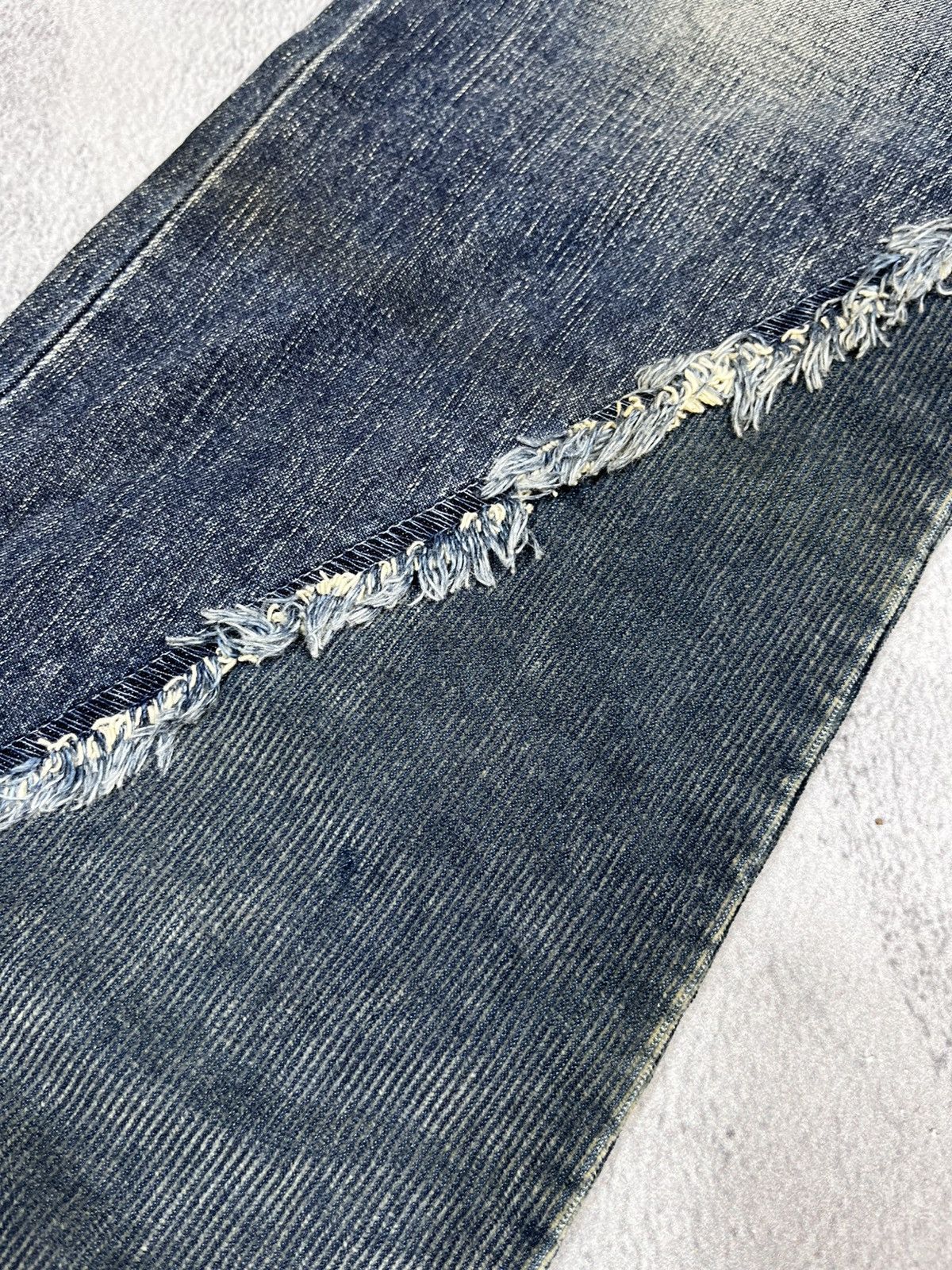 Lee VintageY2K Lee Flared bootcut denim patchwork faded jeans Size 27" / US 4 / IT 40 - 8 Thumbnail
