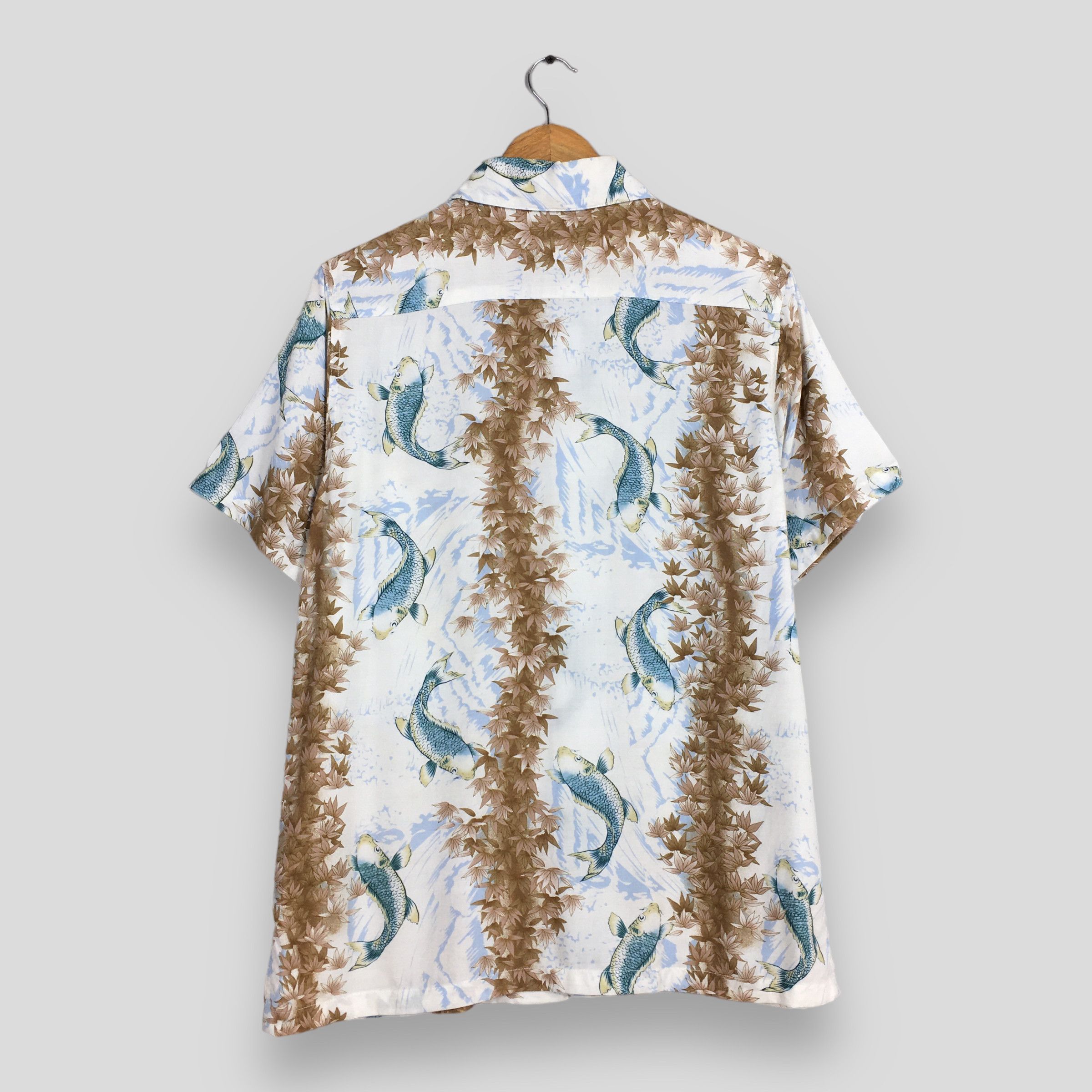 Other Vintage Aloha Surf Nepuca Japanese Koi Fish Rayon Shirt L Size US L / EU 52-54 / 3 - 7 Thumbnail