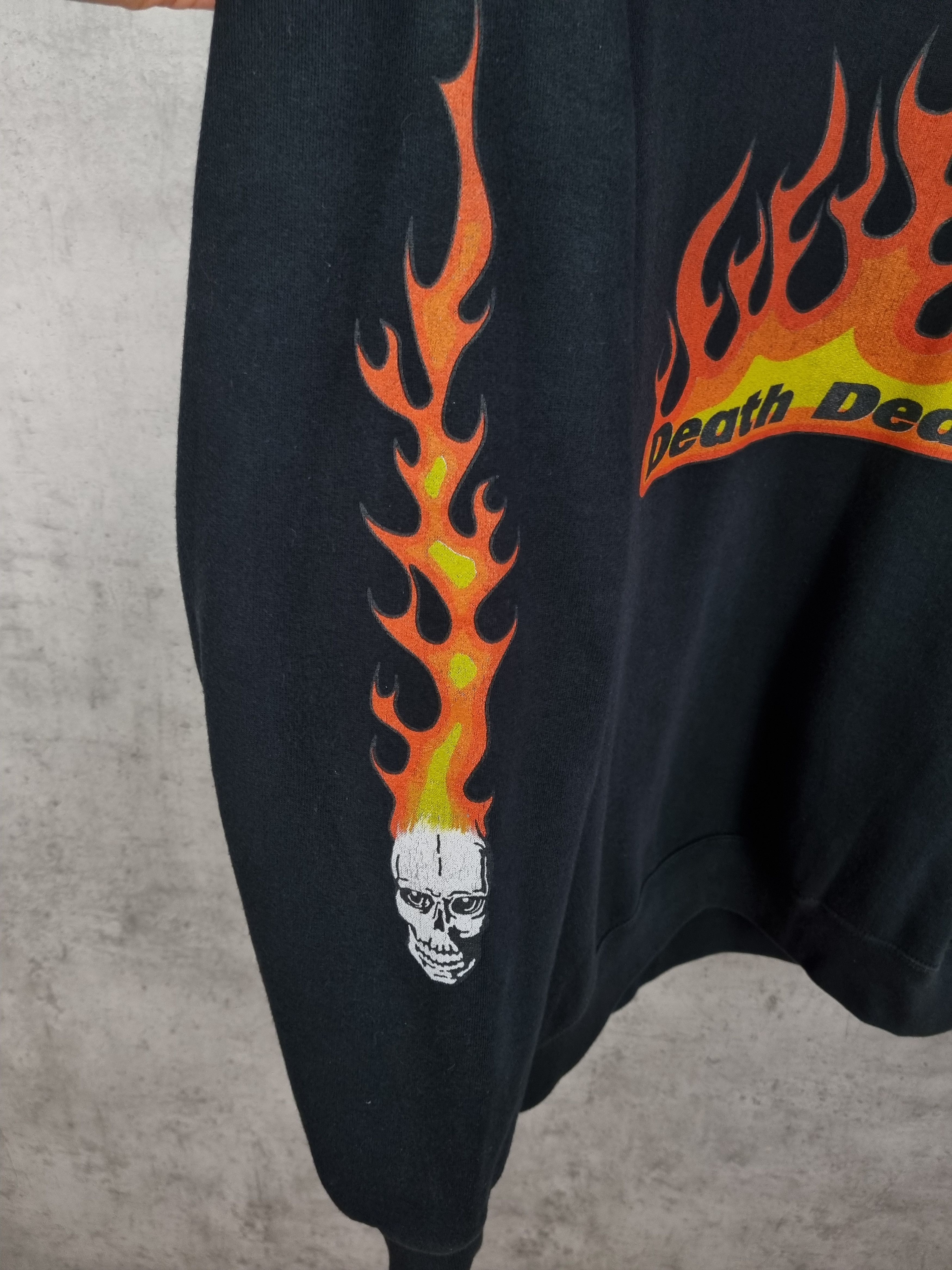 Vintage Death Dealer Flames Fire Sweatshirt Thrasher style