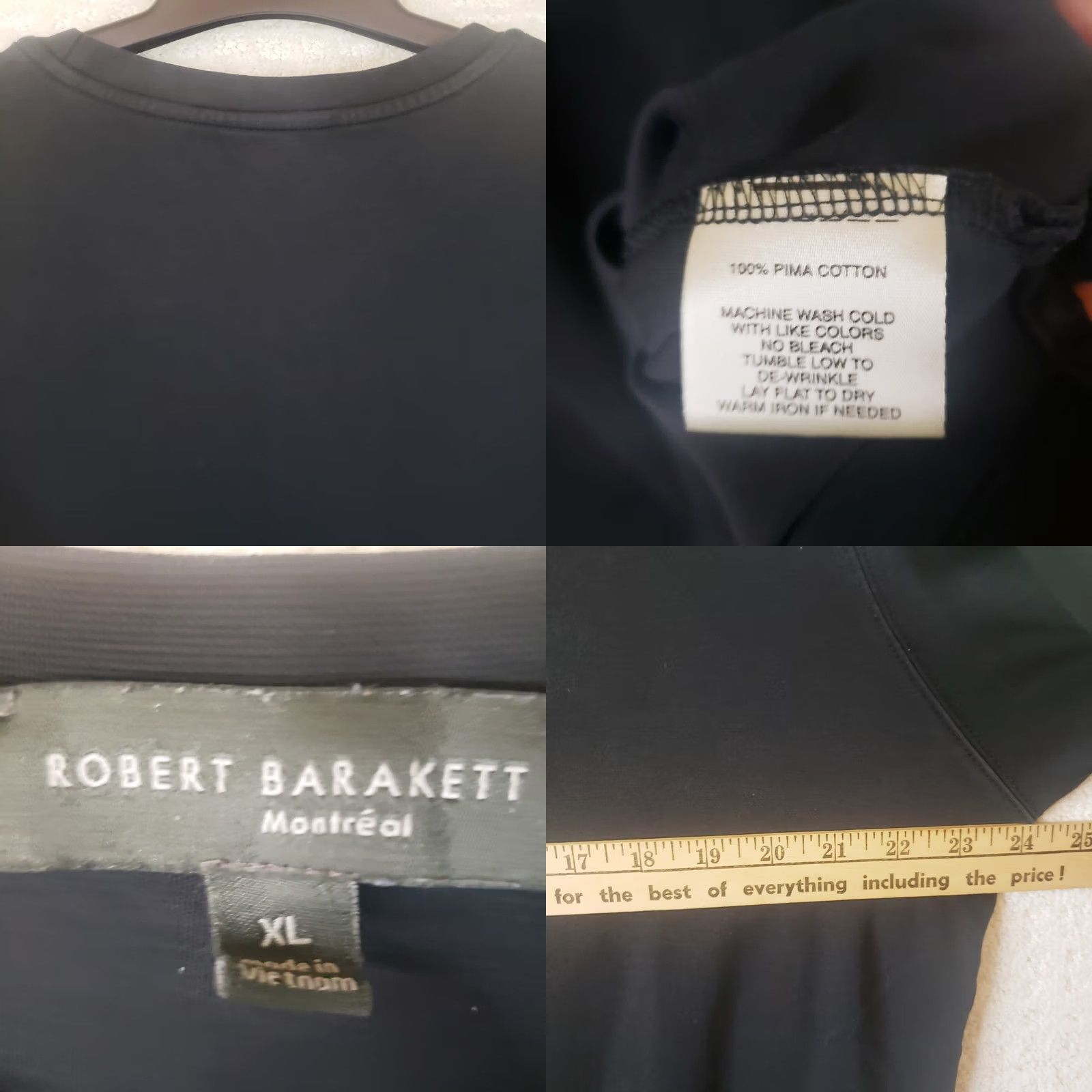 Vintage VINTAGE ROBERT BARAKEET Shirt Mens XL Black Fashion T-Shirt Size US XL / EU 56 / 4 - 8 Thumbnail