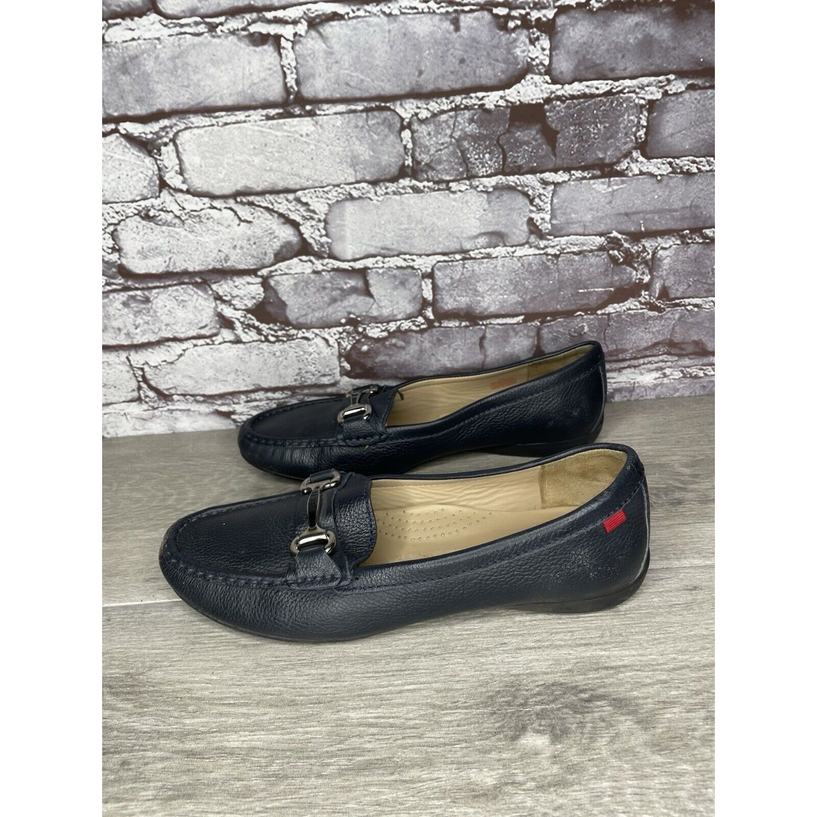 Joseph Marc Joseph New York Grand Street Blue Leather Loafers Women Size US 10.5 / IT 40.5 - 20 Thumbnail