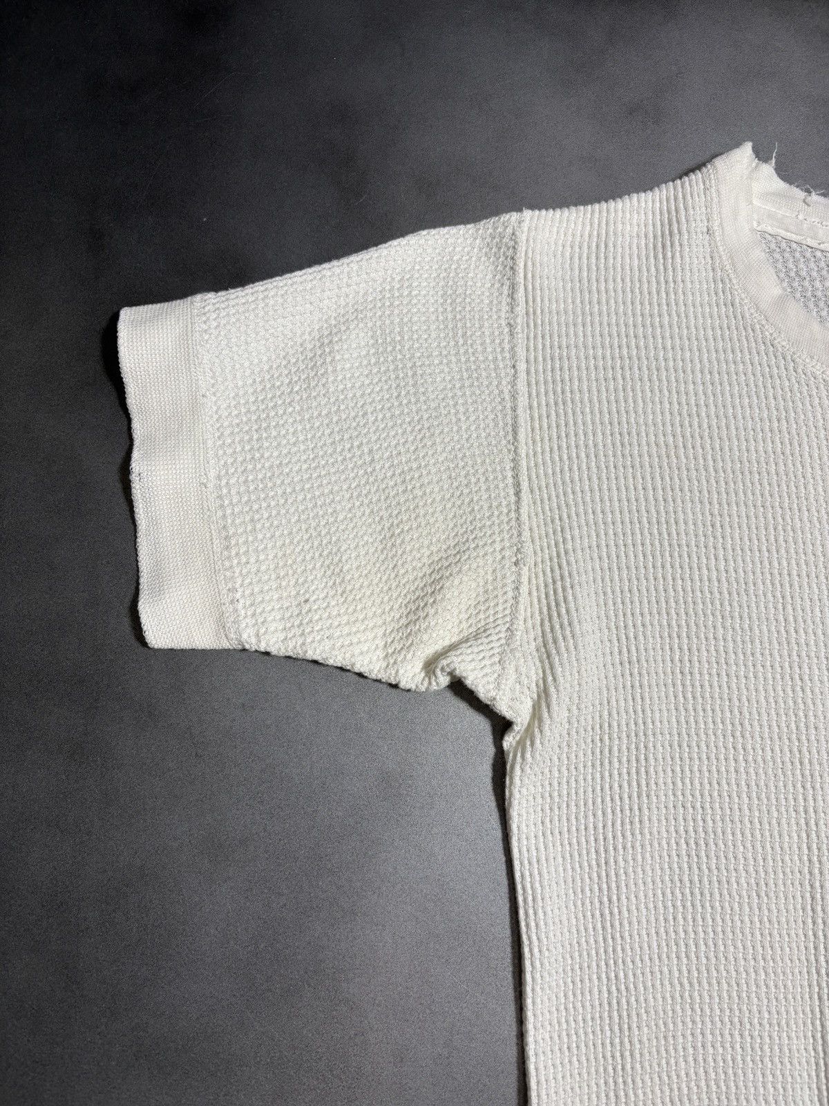 Vintage Thrashed Vintage Thermal T-Shirt Waffle Blank White Distress Size US S / EU 44-46 / 1 - 10 Thumbnail