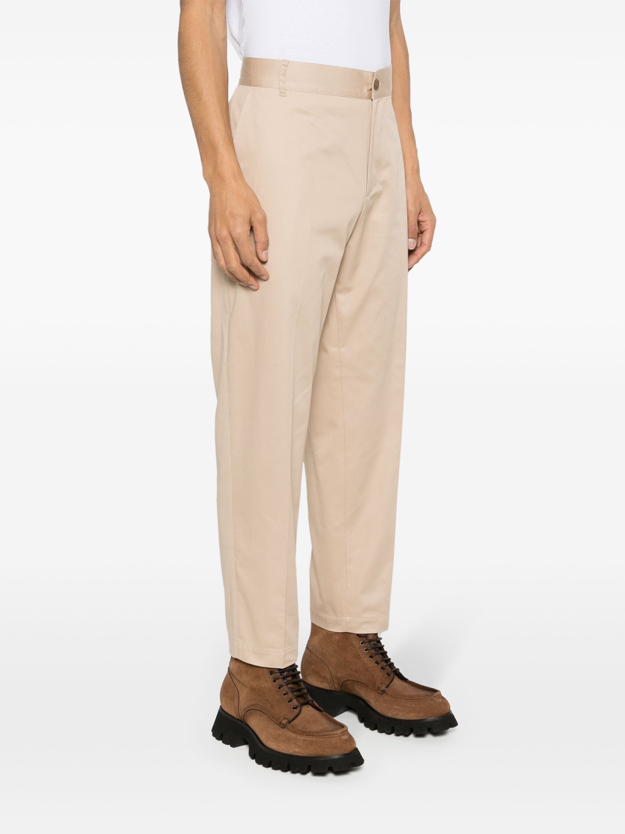 Maison Kitsune o1s22i1n1124 Chino Gabardina Pant in Beige Size US 28 / EU 44 - 3 Thumbnail