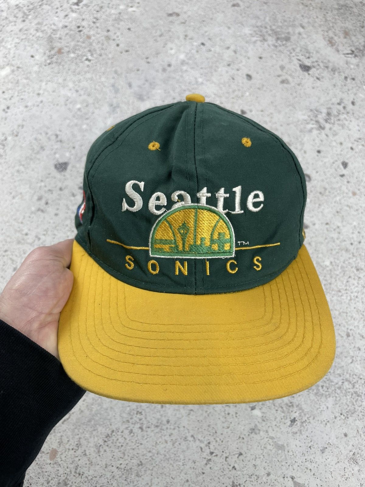 NBA × Vintage Vintage NBA Seattle Sonics Snapback Cap Hat Size ONE SIZE - 3 Thumbnail