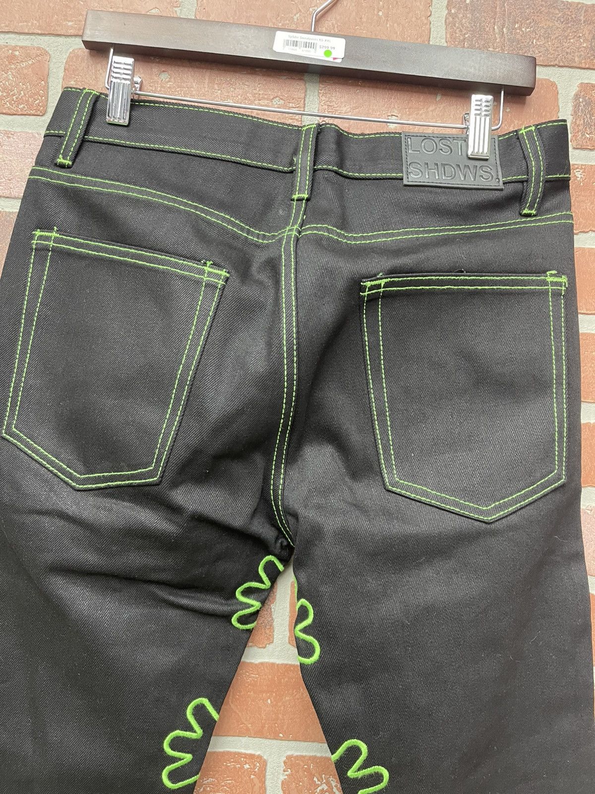 LOSTSHDWS Size 30 - LOSTSHDWS DRKSHDWS Green Outlined Denim Jean Size US 30 / EU 46 - 5 Thumbnail
