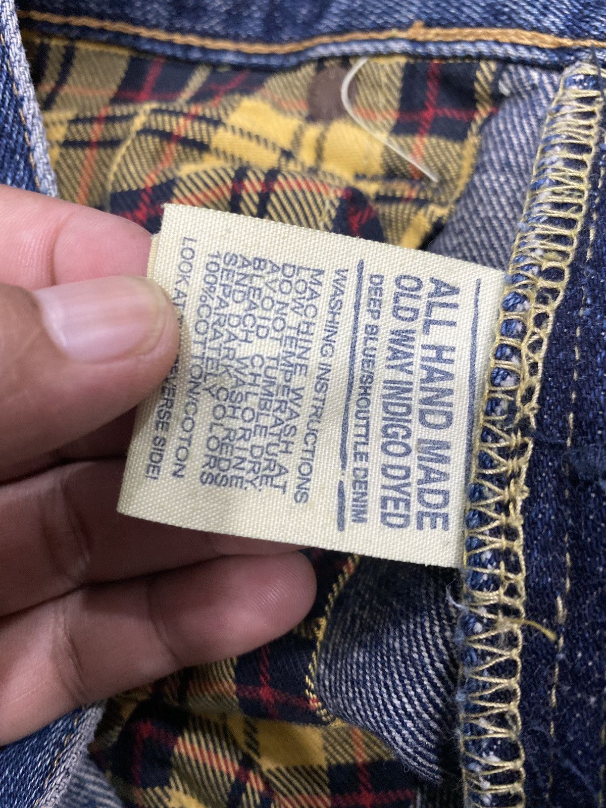 Japanese Brand SUPER DESTROYED JAPAN BRAND BUTTON FLY SELVEDGE DENIM Size US 34 / EU 50 - 9 Thumbnail