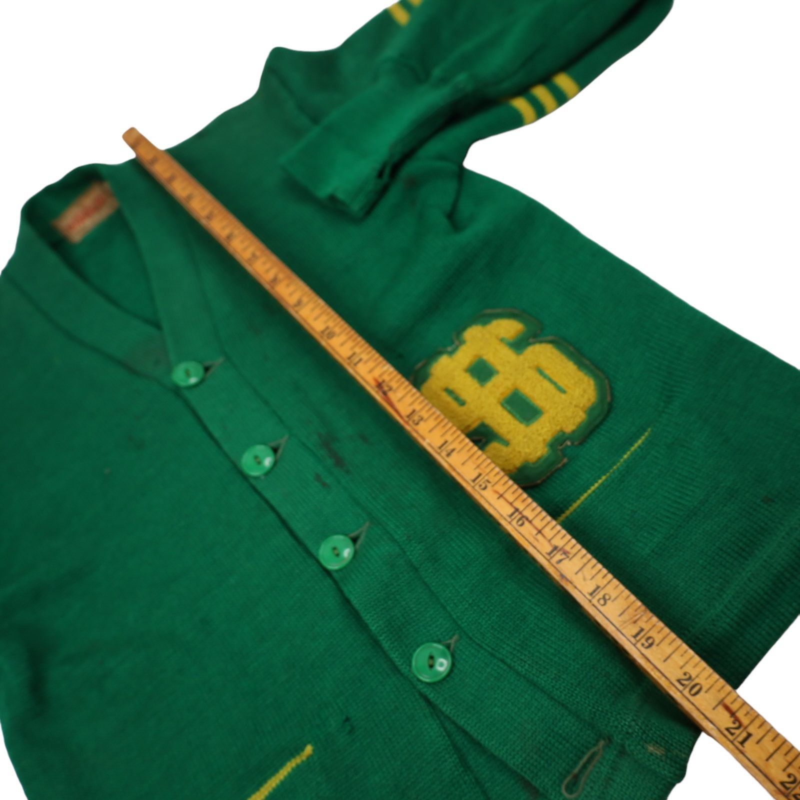 Dehen 1920 × Vintage Vintage Dehen Collegiate Letterman Dollar Sign PatchS weater Size S / US 4 / IT 40 - 8 Thumbnail