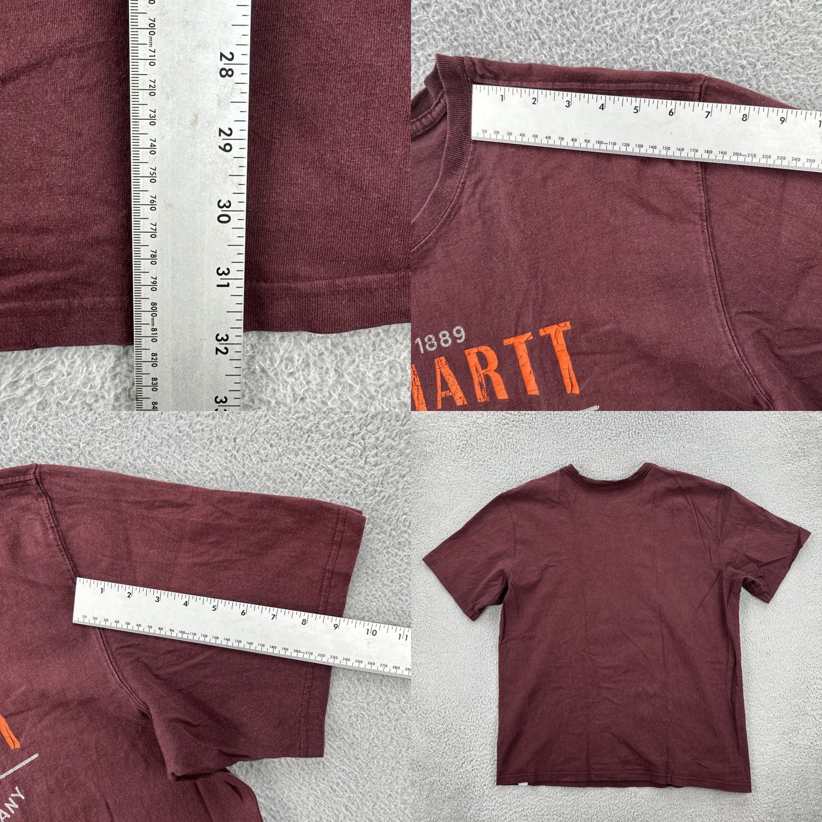 Carhartt Carhartt T-Shirt Men XL Maroon Red Graphic Print Logo EUC Regular Fit Size US XL / EU 56 / 4 - 9 Thumbnail