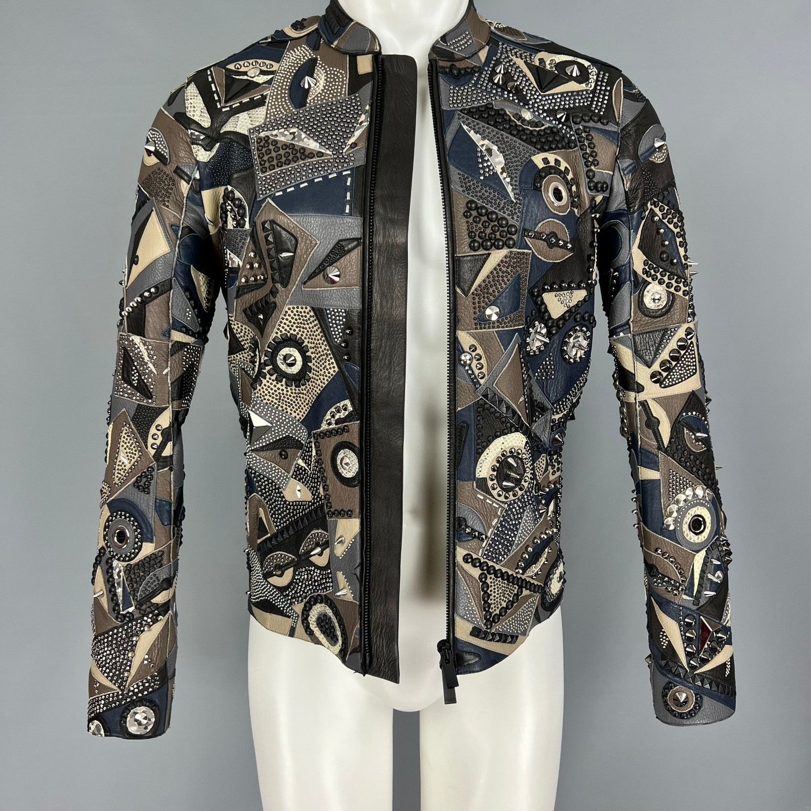 Fendi Lamb Deer Leather Snakeskin Studded Allover Monster Size US S / EU 44-46 / 1 - 4 Thumbnail
