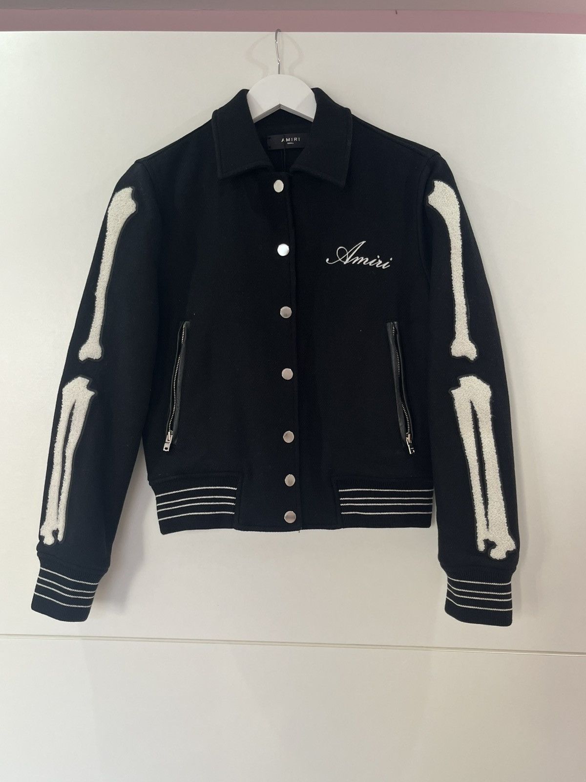 Amiri Amiri Varsity Bone Bomber Jacket Size US S / EU 44-46 / 1 - 1 Thumbnail