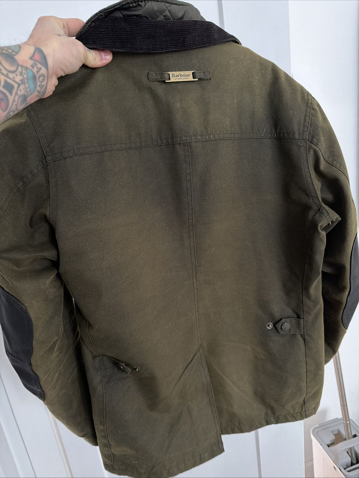 Barbour Barbour Ogston Waxed Jacket Olive Oban Padded Leather Sleeve Size US S / EU 44-46 / 1 - 5 Thumbnail