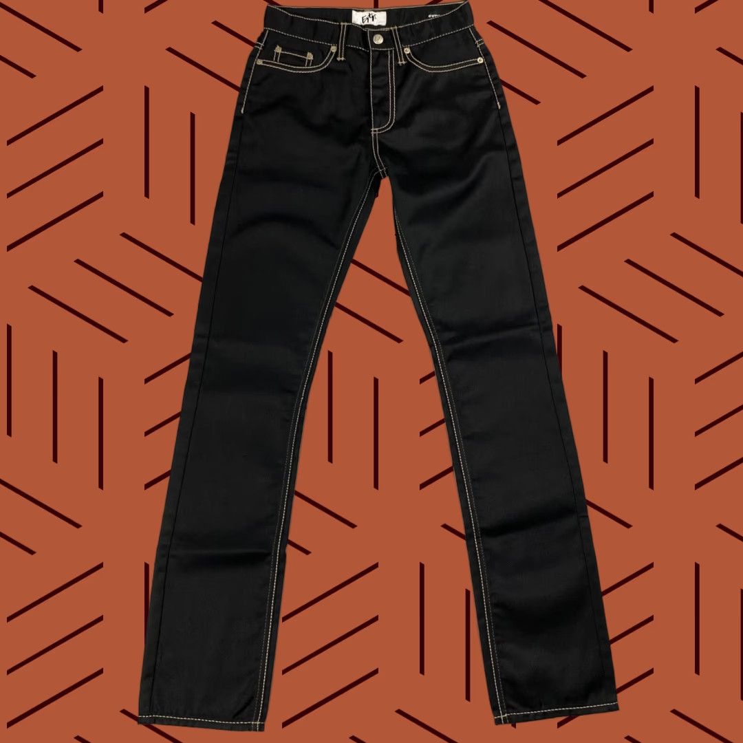 Eytys EYTYS Jeans 26 Black TAR Accented Designer Rick Owens 33.5L Glossy Size US 26 / EU 42 - 1 Thumbnail