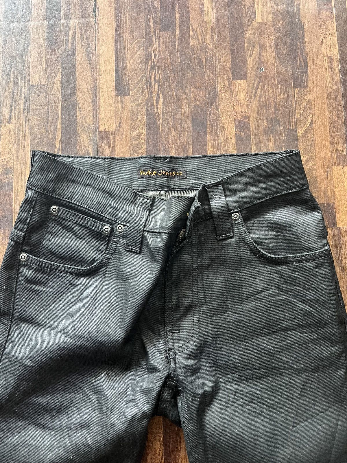 Nudie Jeans Thin Finn Black 2 black Nudie jeans CO Size US 28 / EU 44 - 2 Thumbnail