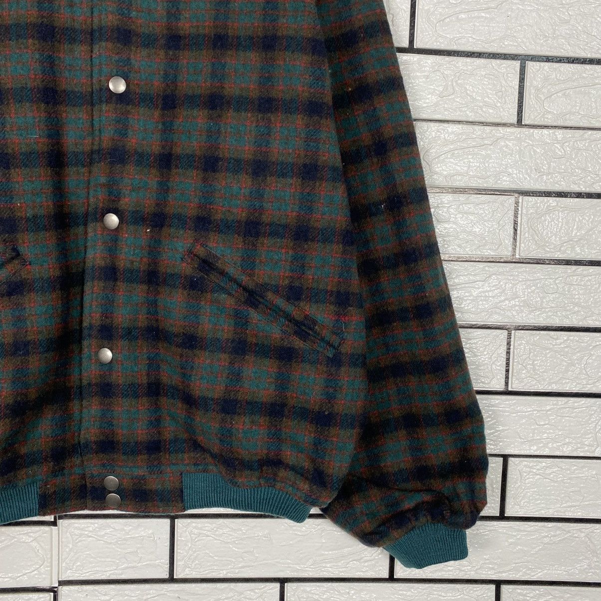 Japanese Brand 📌Vintage Bomber Jacket Wool Casabel Tartan Issey Miyake Size US M / EU 48-50 / 2 - 6 Thumbnail