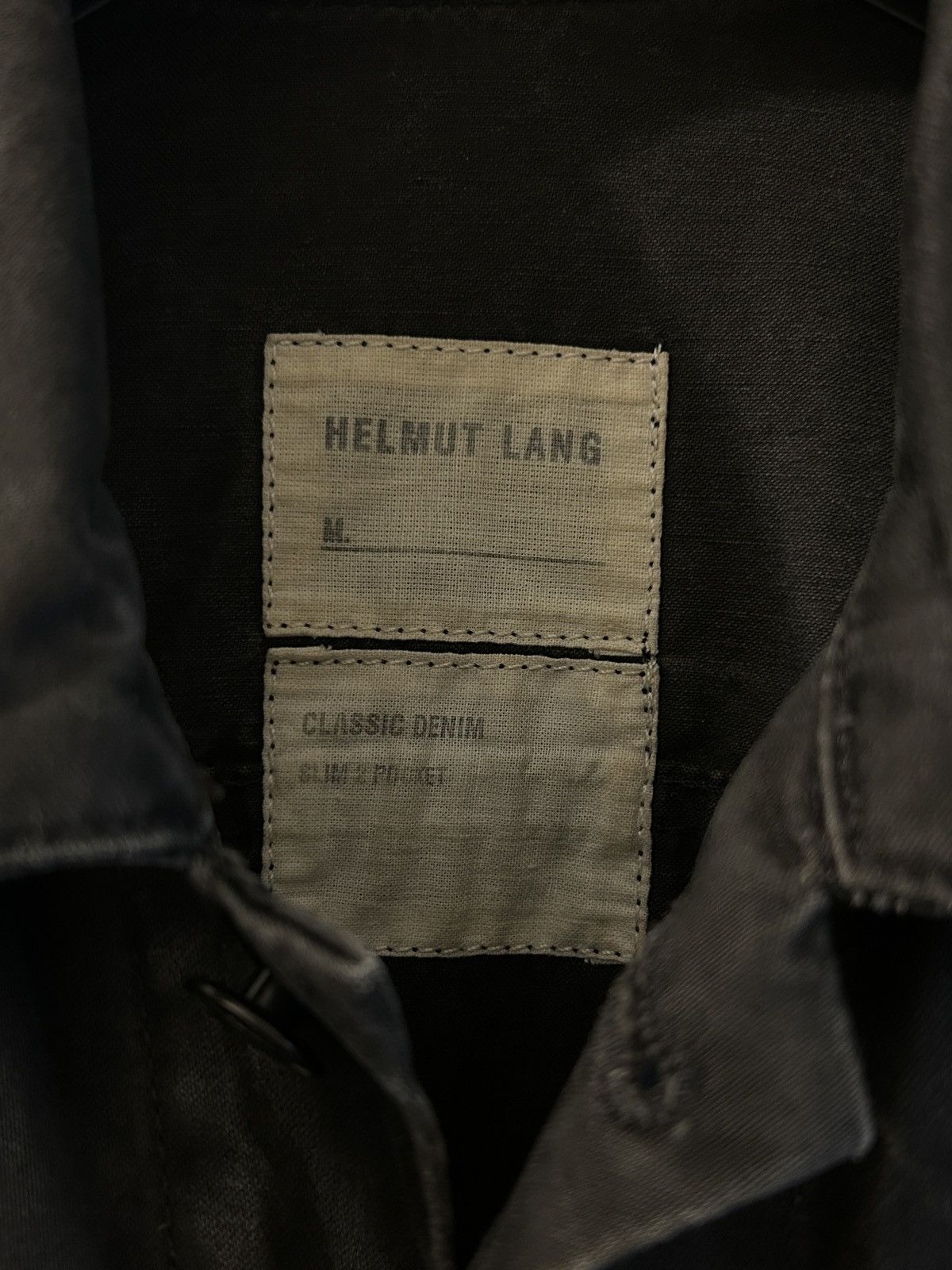 Helmut Lang 2000s classic black faded cotton denim trucker Size US S / EU 44-46 / 1 - 11 Thumbnail