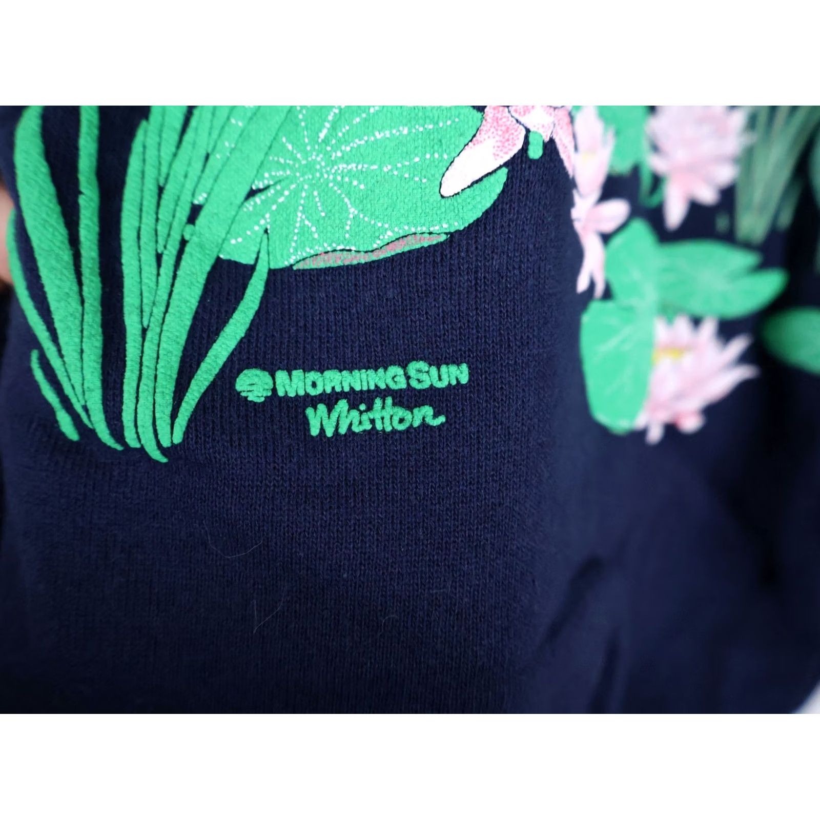 Hanes VINTAGE Hanes Sweatshirt Raglan 90s 80s Flower Nature Morning Sun Dark Blue Adult XL Women Size XL / US 12-14 / IT 48-50 - 5 Thumbnail