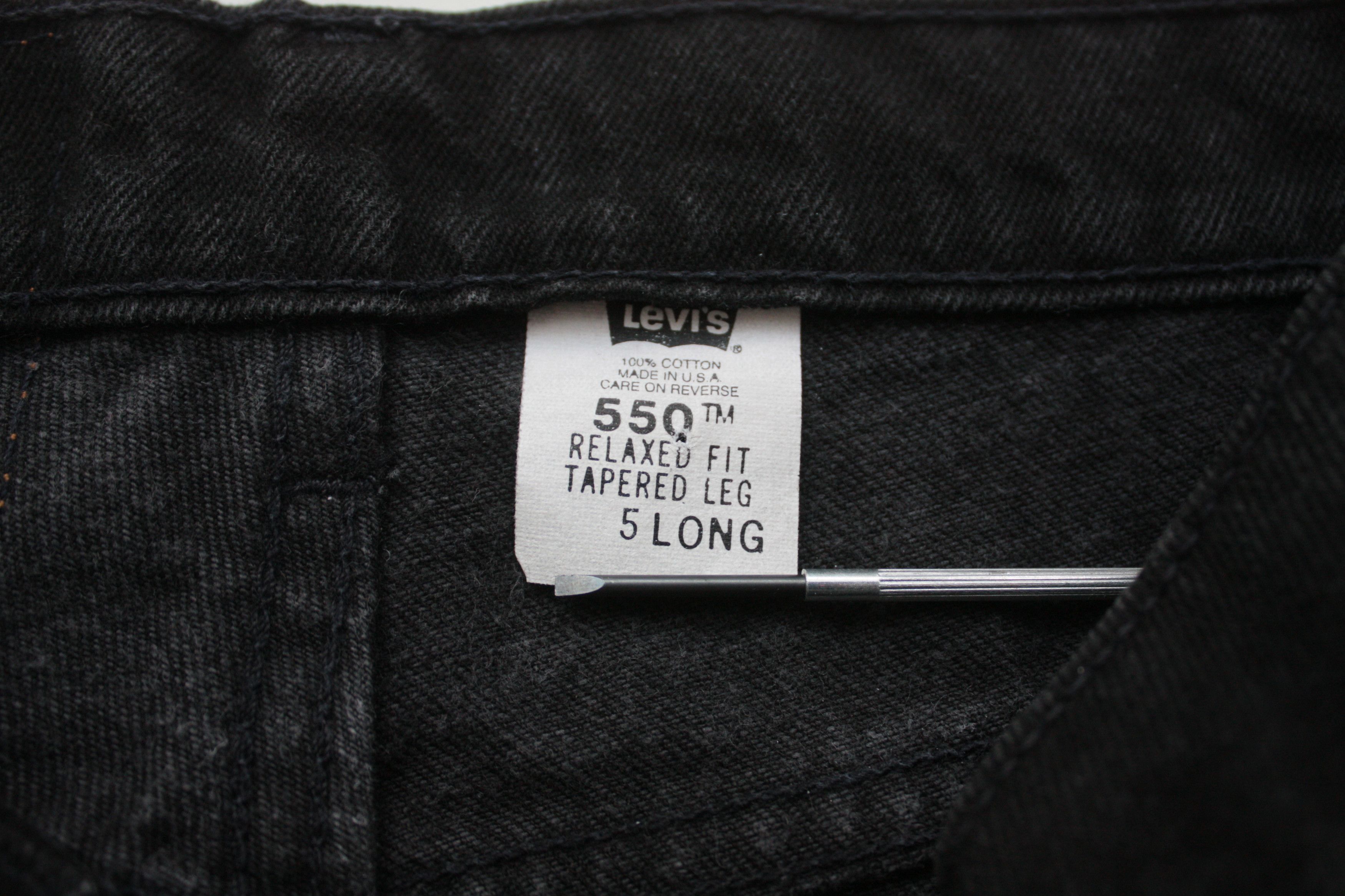 Levi's Levi's 550 Vintage Black Denim Jeans Made In USA Size 26" / US 2 / IT 38 - 7 Thumbnail