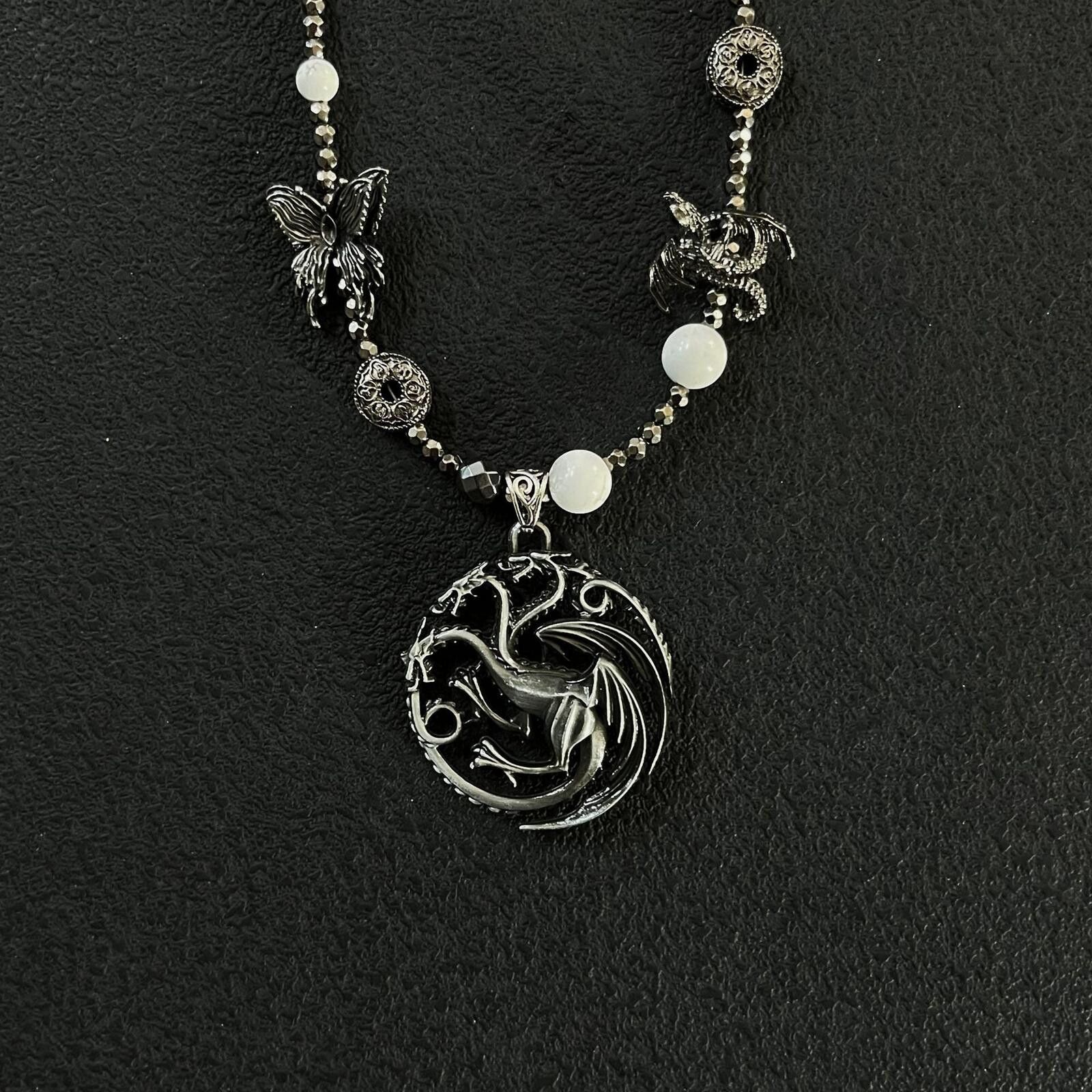 Jewelry Dragon Hollow Dark Chain Necklace Size ONE SIZE - 4 Thumbnail