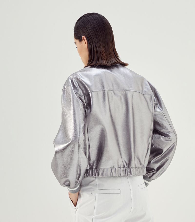 Brunello Cucinelli Jacket in Silver Size M / US 6-8 / IT 42-44 - 3 Thumbnail