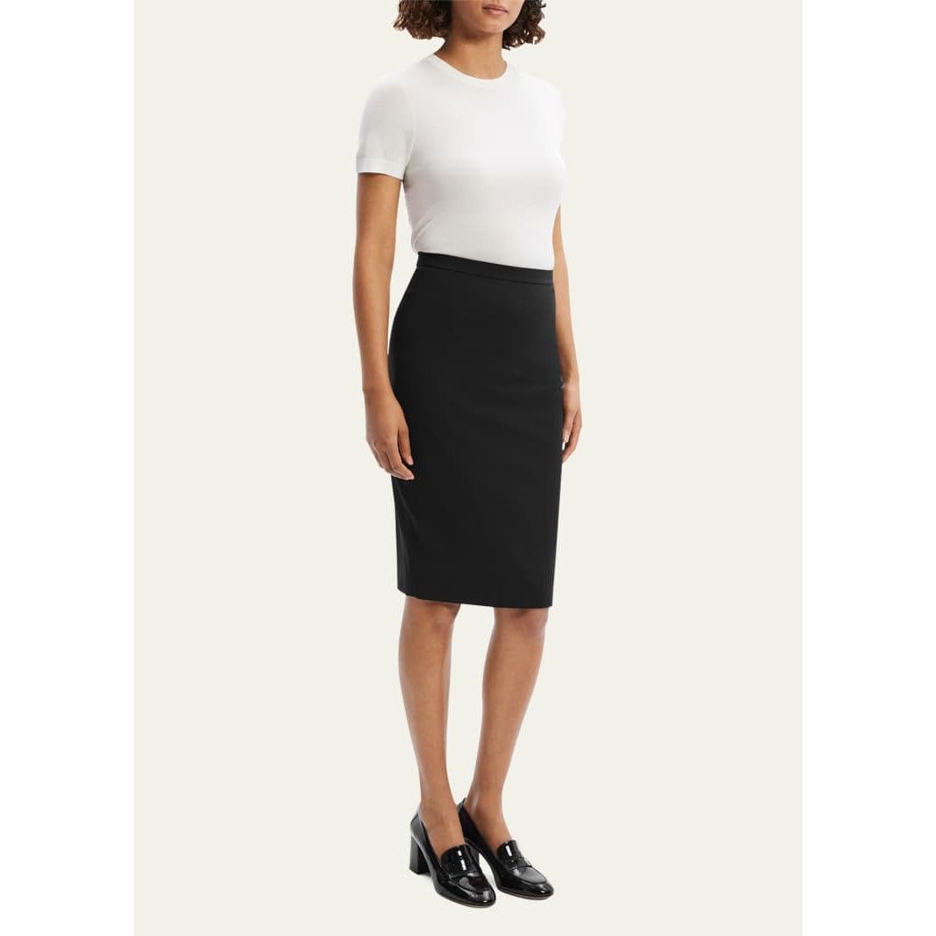 Theory Theory Black Wool Blend Pencil Skirt Women Size 2 - B024 Size 26" / US 2 / IT 38 - 3 Thumbnail