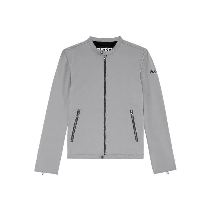 Diesel Diesel Gray Logo Long Sleeve Jacket 0079 Size US S / EU 44-46 / 1 - 1 Thumbnail