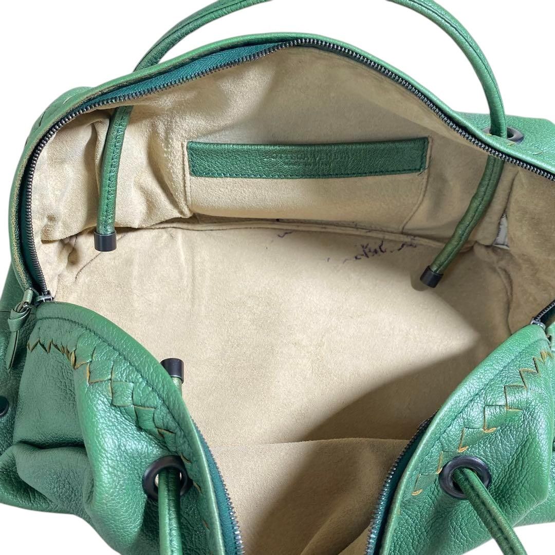 Bottega Veneta Bottega Veneta - Intrecciato Emerald Green Handbag Leather Size ONE SIZE - 10 Thumbnail