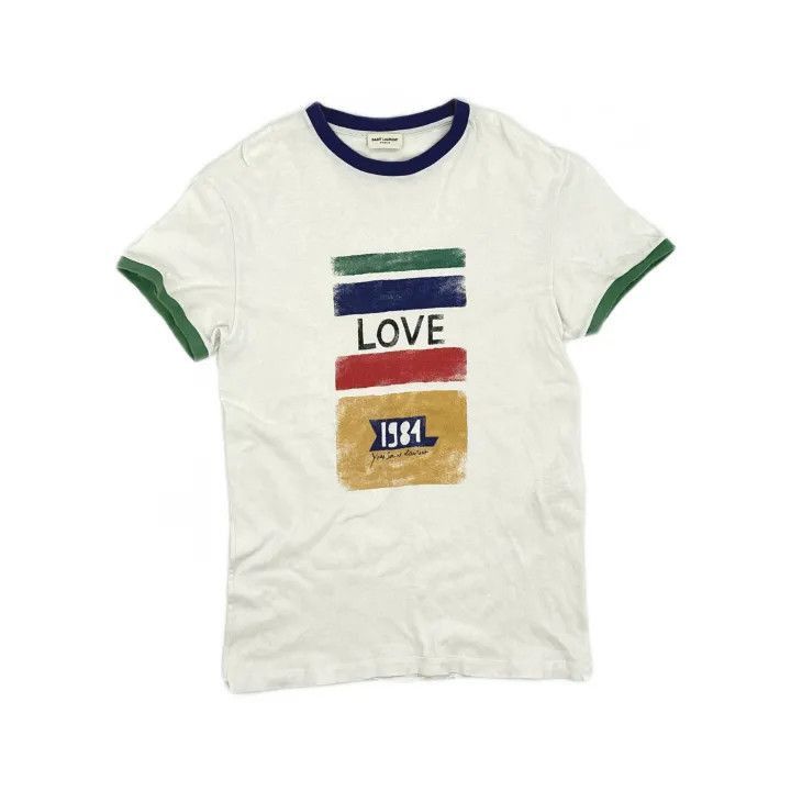 Saint Laurent Paris Yves Saint Laurent 1981 Handwritten Logo T-Shirt-2507 Size US S / EU 44-46 / 1 - 8 Thumbnail