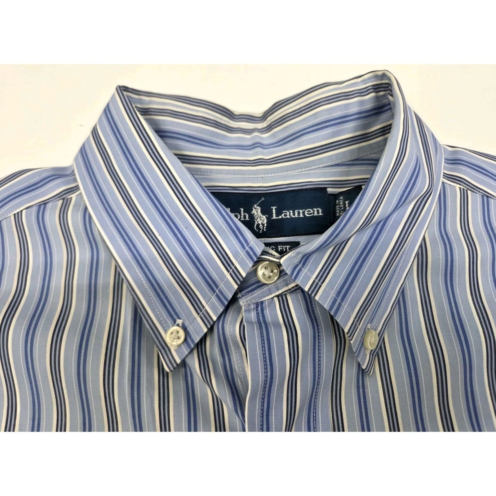 Ralph Lauren Ralph Lauren Classic Fit Long Sleeve Blue Striped Shirt Mens Large Size US L / EU 52-54 / 3 - 2 Thumbnail