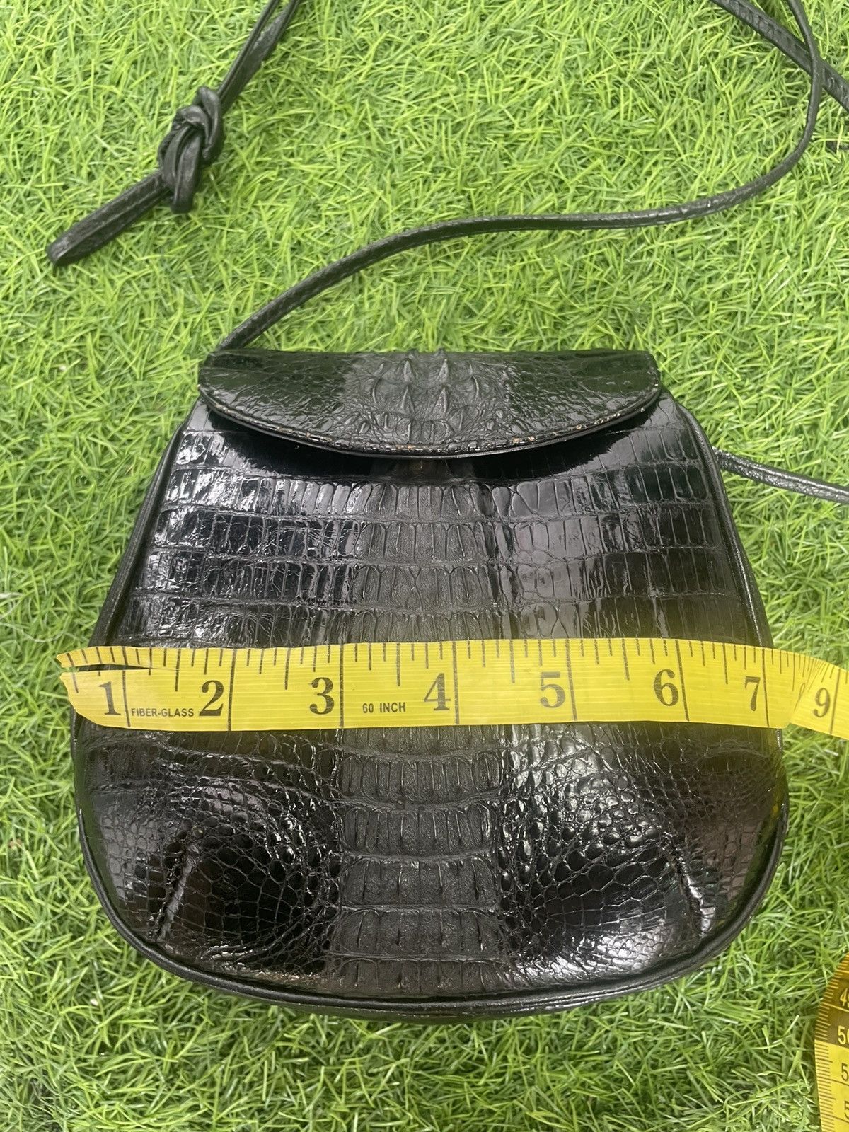 Leather Authentic Vintage CROCODILES leather shoulder Bag Size ONE SIZE - 11 Thumbnail