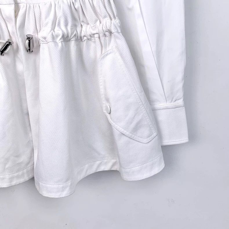 Alexander McQueen Alexander Mcqueen White lapel lace drawstring long-sleeved Size XS / US 0-2 / IT 36-38 - 4 Thumbnail