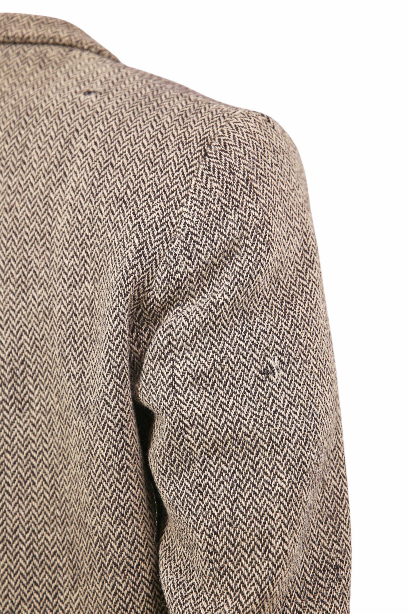 Dirk Bikkembergs 1990's - Wool Harringbone Grey Blazer Size 48R - 7 Thumbnail