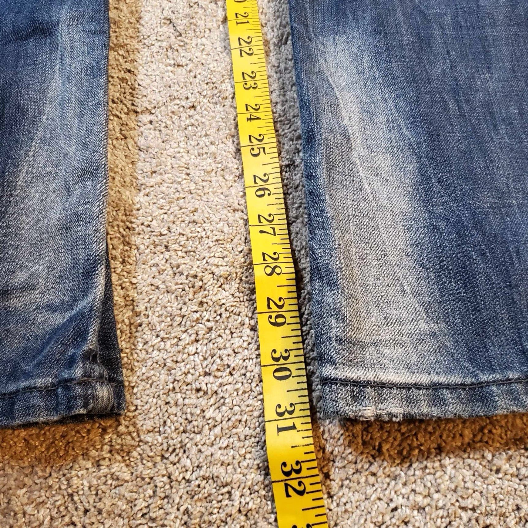 Buffalo David Bitton Buffalo David Bitton Jeans Mens 38 Blue Denim Straight Leg 38x31 Regular Inseam 30in 5-Pocket Denim Jeans Size US 38 / EU 54 - 7 Thumbnail