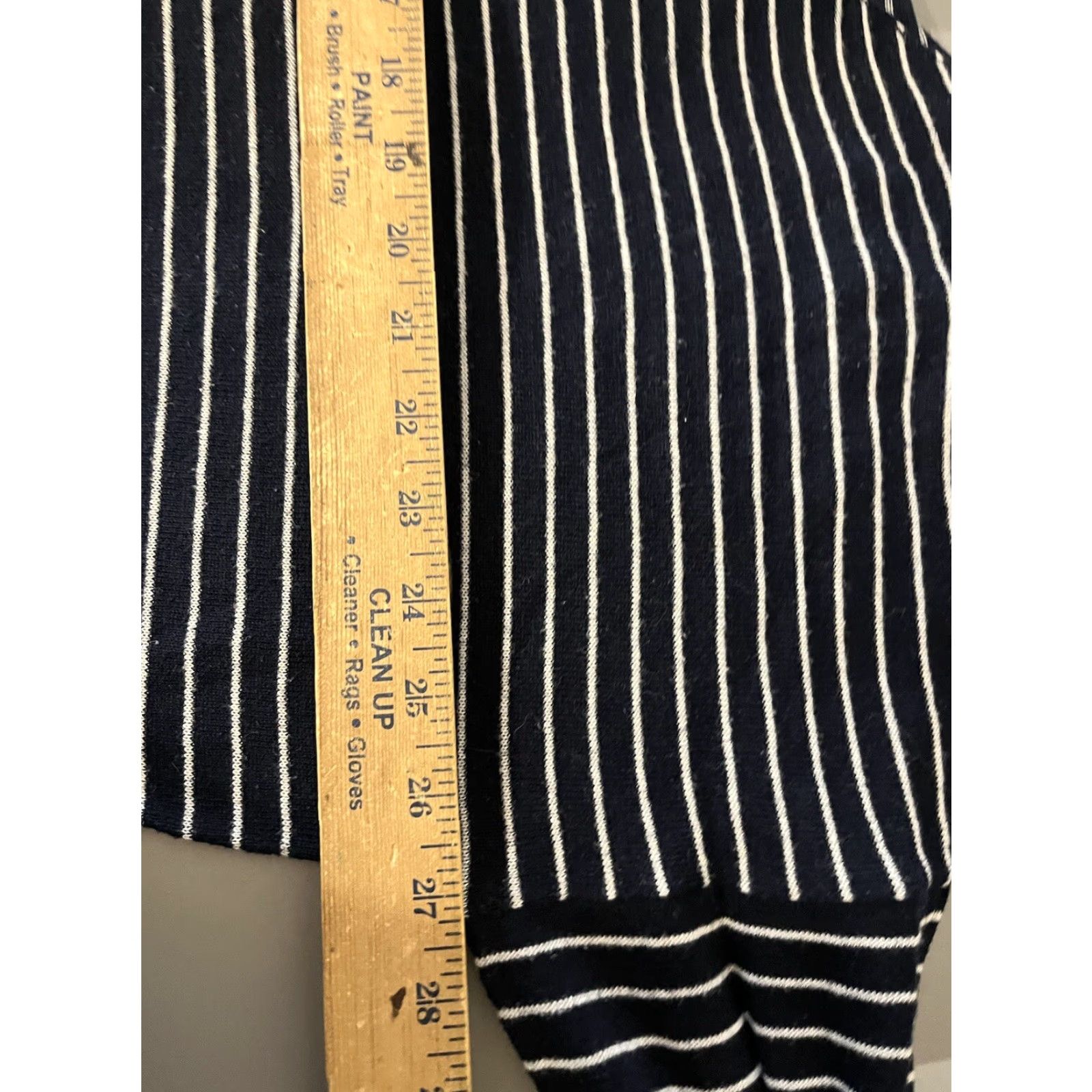 Zara VINTAGE Zara Knit Sweater Shirt Women M Navy White Striped Crew Neck 3/4 Sleeve Pullover All Seasons Size M / US 6-8 / IT 42-44 - 5 Thumbnail