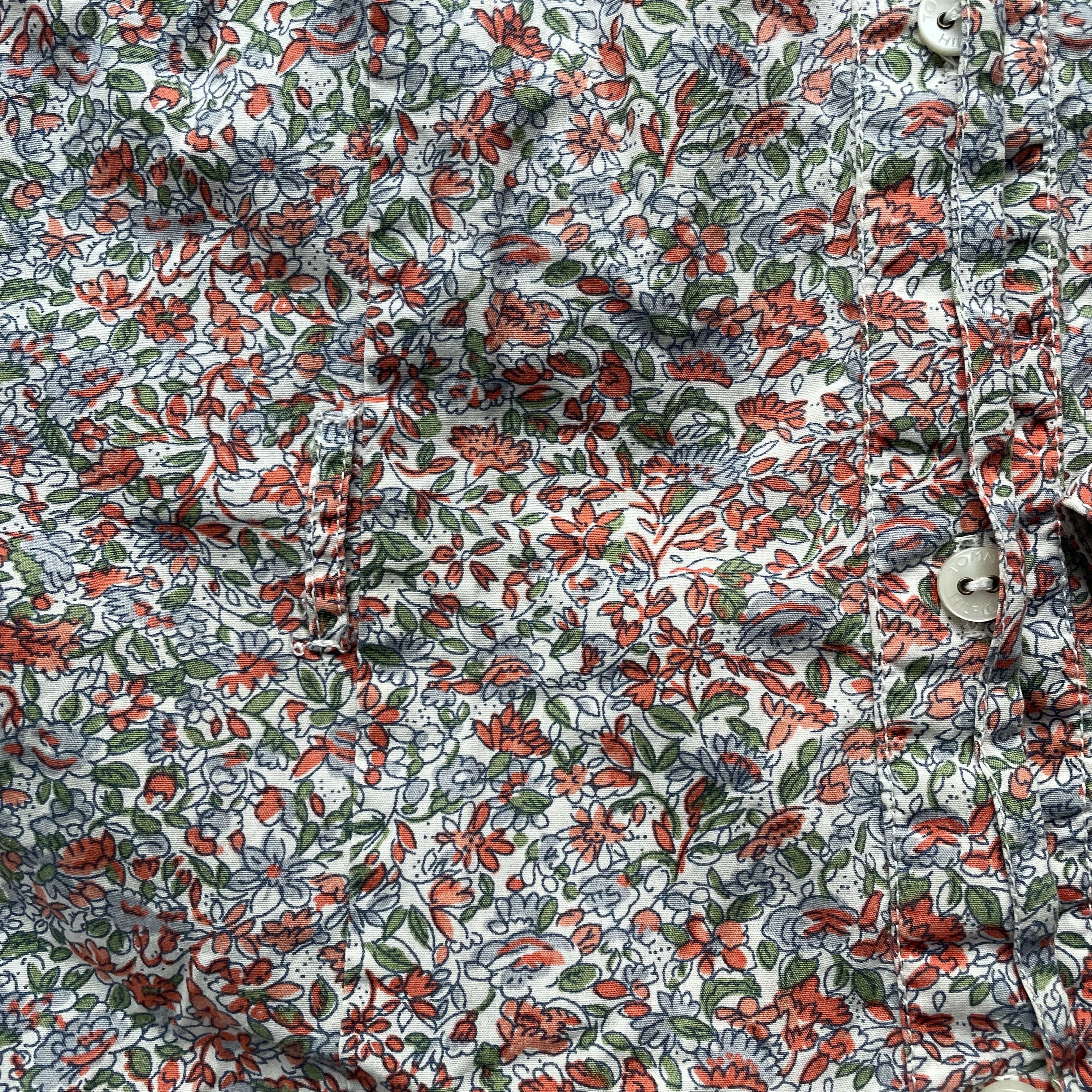 Tommy Hilfiger Tommy Hilfiger Floral Cotton Shirt Dress Roll-Tab Sleeve S Size S / US 4 / IT 40 - 8 Thumbnail