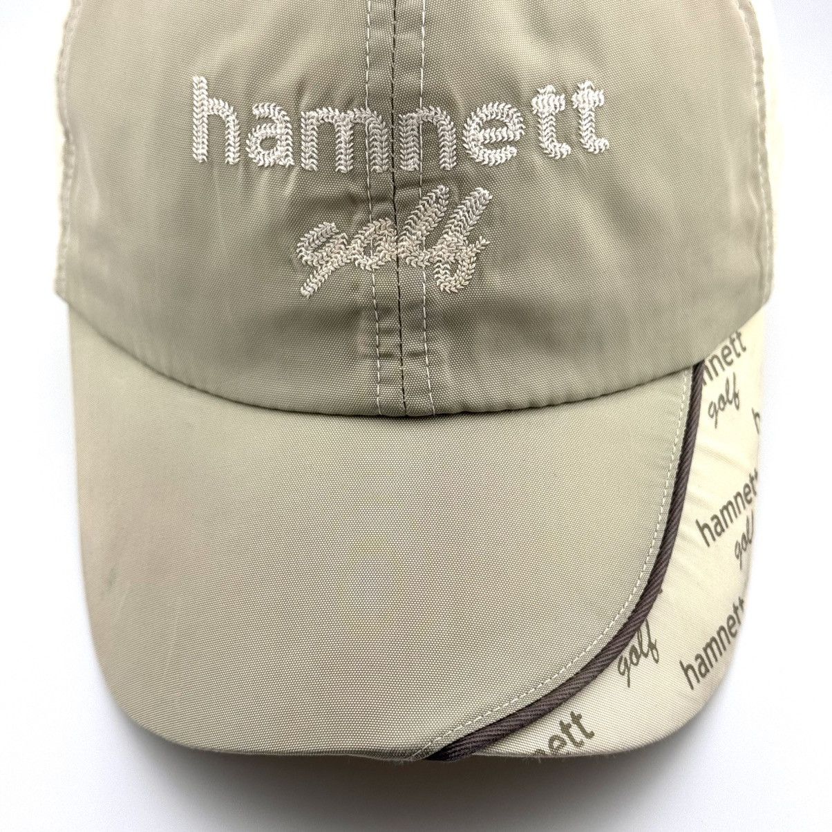Katharine Hamnett London Katharine Hamnett Golf Cap Embroidered Logo Beige Hat Size ONE SIZE - 5 Thumbnail