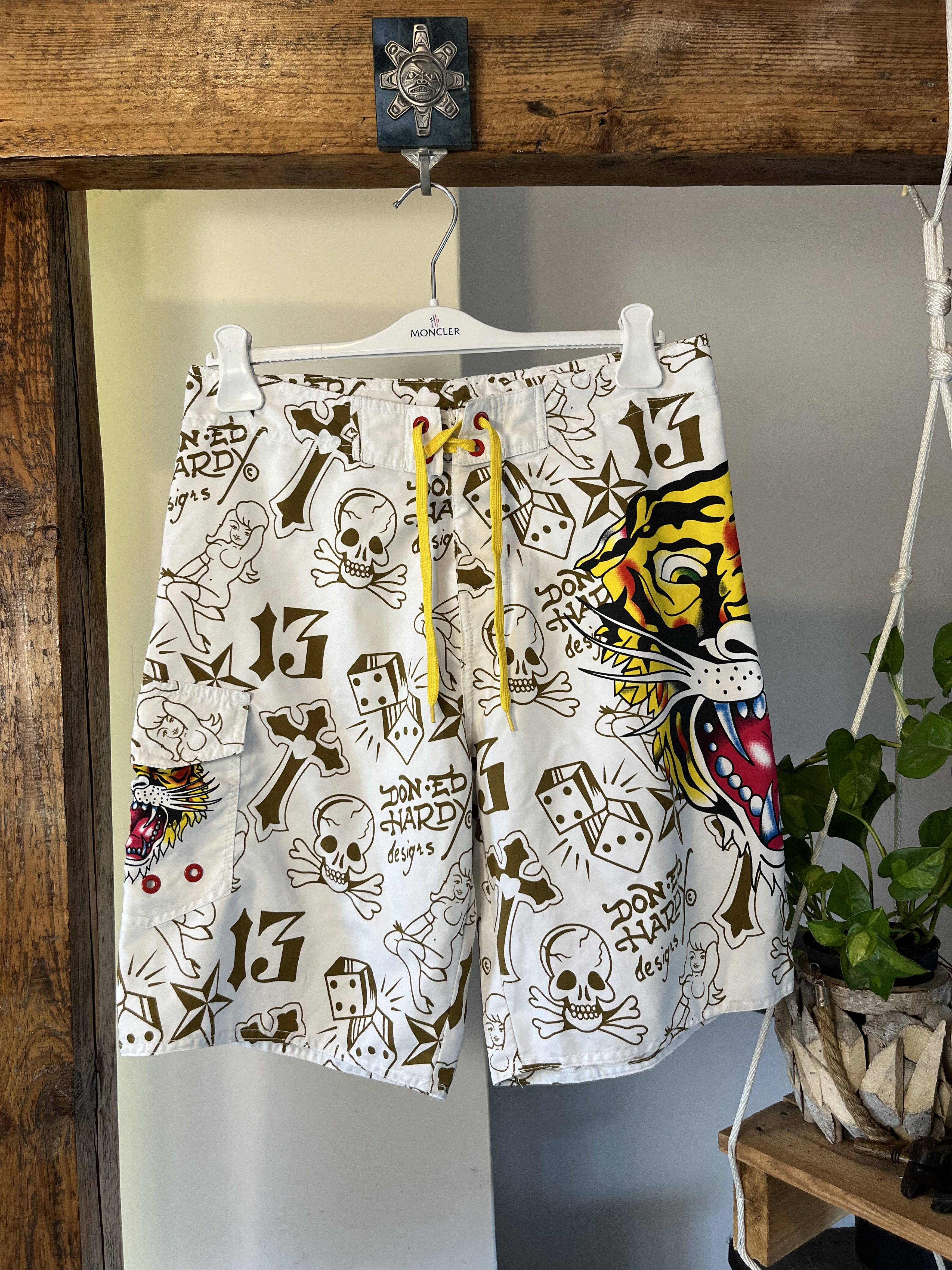 Christian Audigier Ed Hardy by Christian Audigier Beach Swimming Shorts Size US 34 / EU 50 - 1 Thumbnail