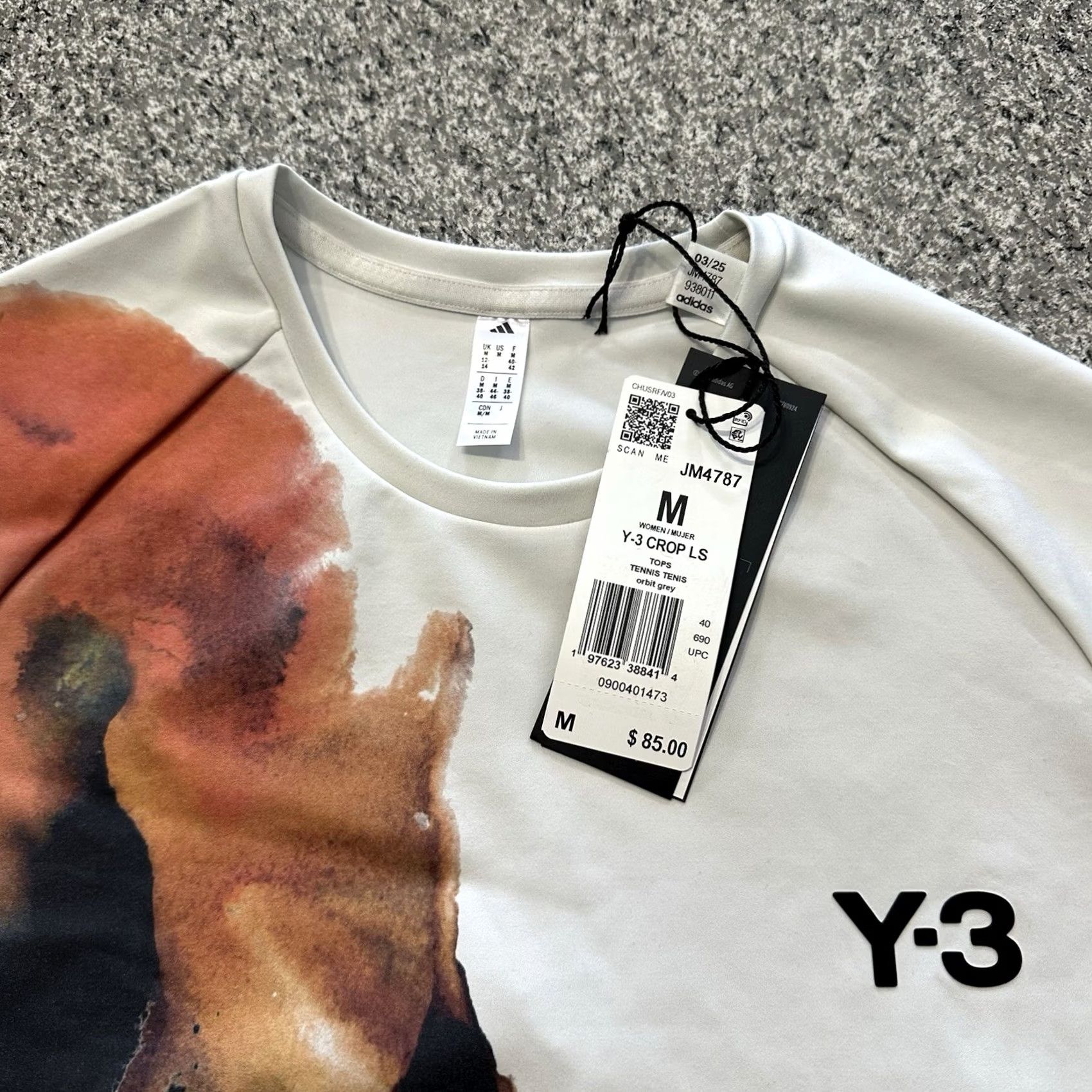 Adidas Adidas Y-3 Tennis Pro Top Long Sleeve Crop Shirt Womens M Orbit Grey JM4787 Size M / US 6-8 / IT 42-44 - 4 Thumbnail