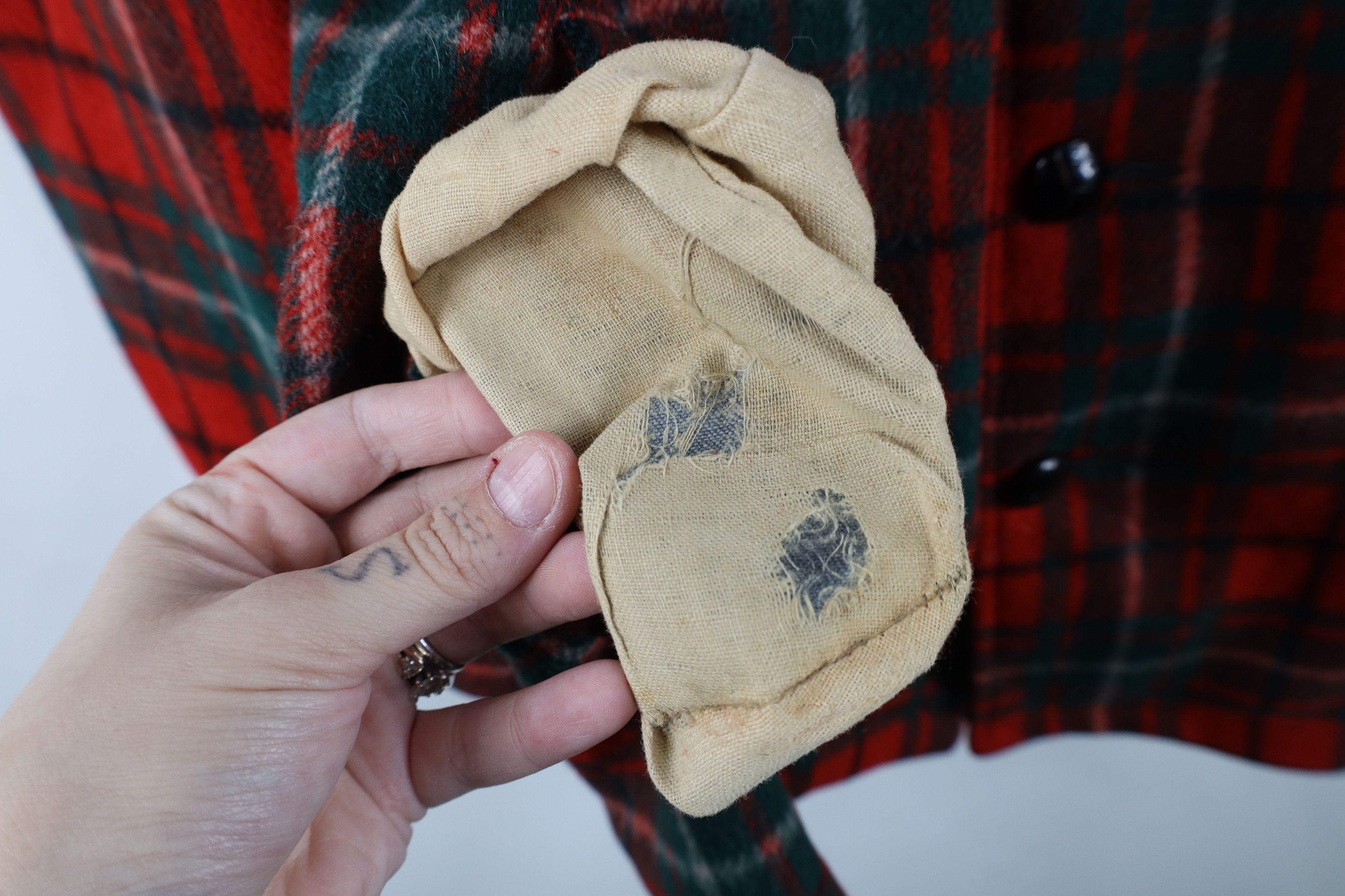 Vintage Vintage 70s Streetwear Lined Wool Button Jacket Plaid USA Size US XL / EU 56 / 4 - 4 Thumbnail