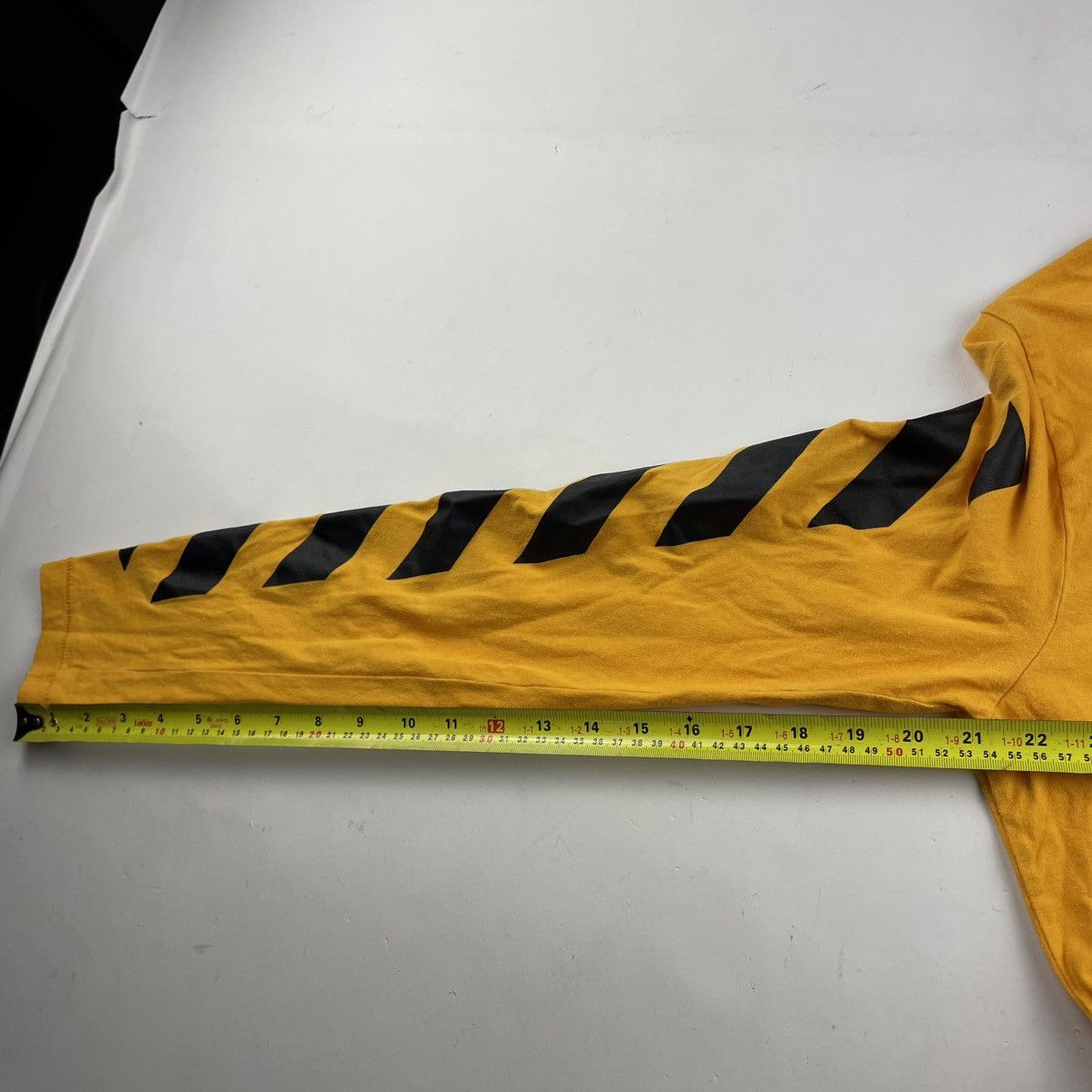 Off-White 2014 Off-White C/O VIRGIL 13 Stripe Print Yellow Mens XS S Size US S / EU 44-46 / 1 - 13 Thumbnail