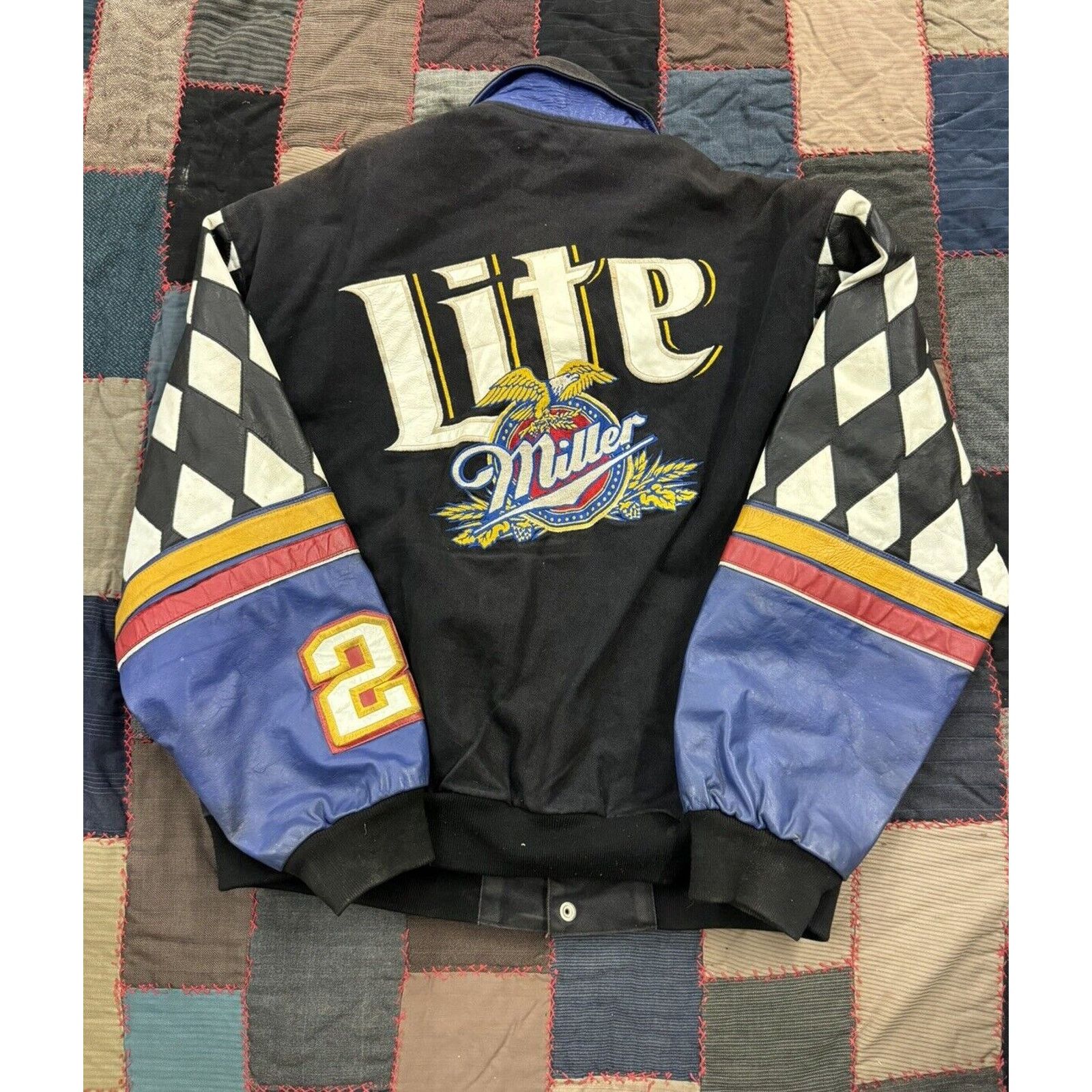Jeff Hamilton VTG 80s Rusty Wallace Jeff Hamilton Jacket Miller Lite XL Size US XL / EU 56 / 4 - 2 Thumbnail
