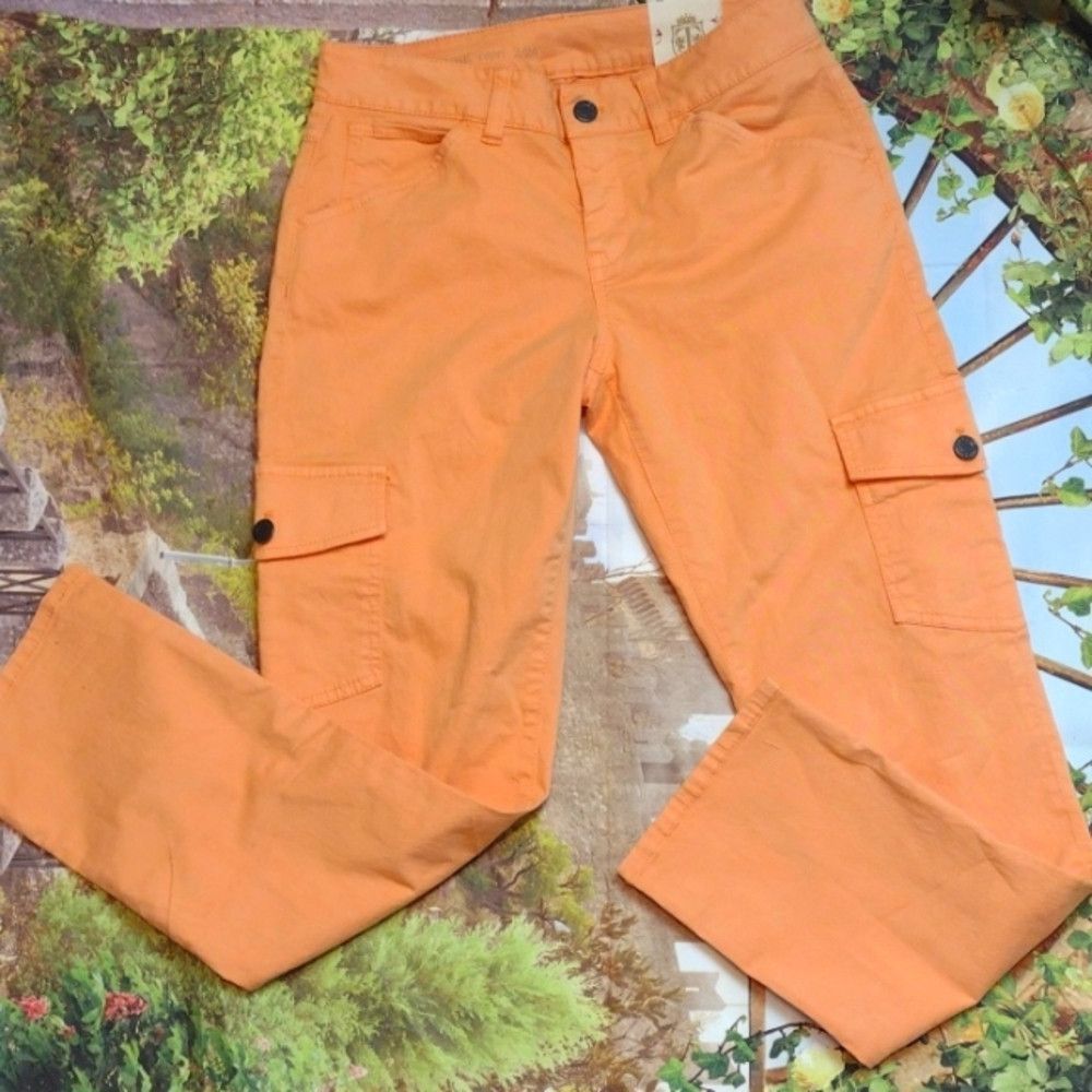 Talbots Talbot's cargo signature Capri orange pants size 2/26 Size 26" / US 2 / IT 38 - 1 Thumbnail