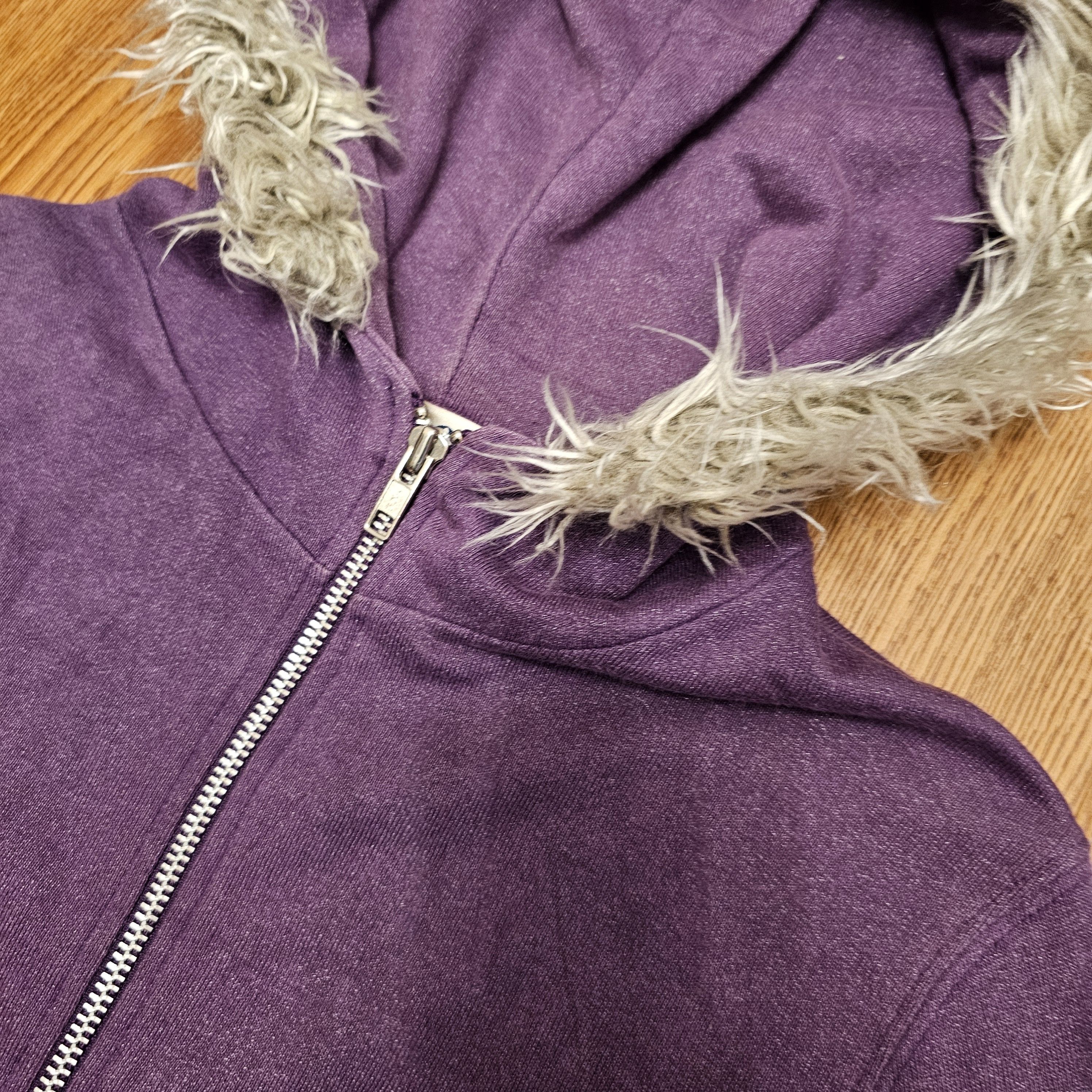 If Six Was Nine Faux Fur Archive H2O Jeans Racoon Lurex Purple Hoodie Size M / US 6-8 / IT 42-44 - 3 Thumbnail