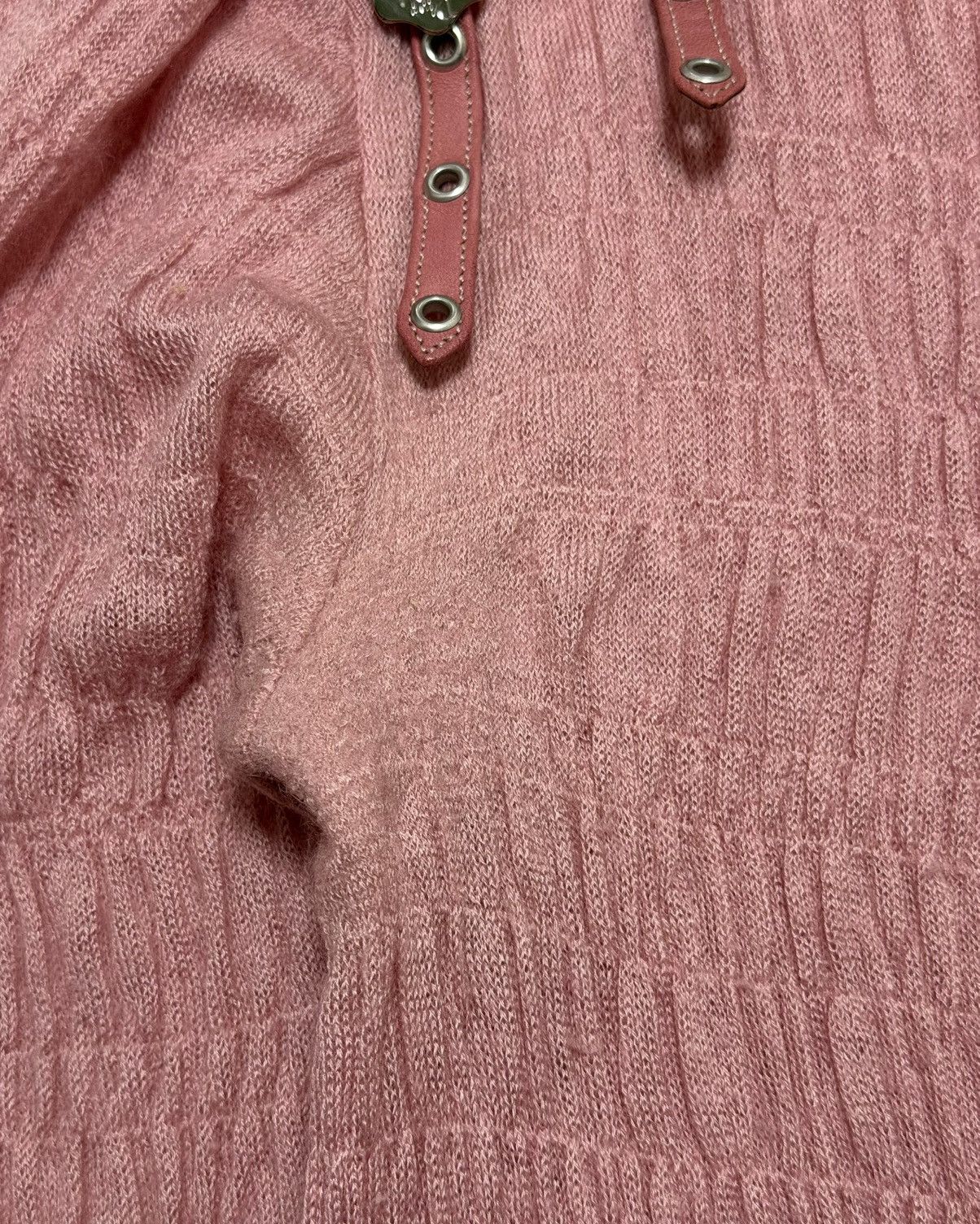 Dior CHRISTIAN DIOR F/W 2003 Bondage Strap Ribbed Knit Cardigan Size S / US 4 / IT 40 - 5 Thumbnail