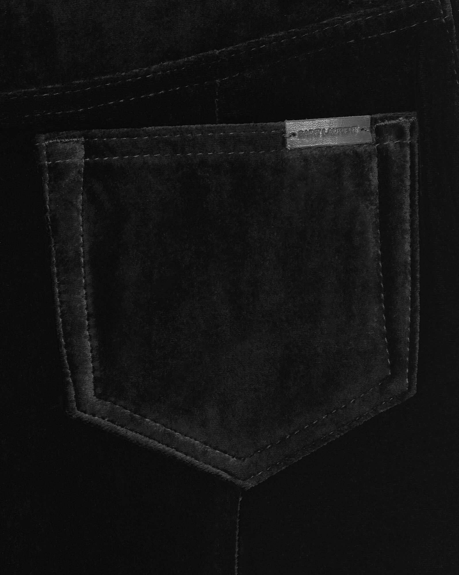 Saint Laurent Paris o1tp1o0125 Runway Velvet Long Skirt in Black Size 26" / US 2 / IT 38 - 3 Thumbnail