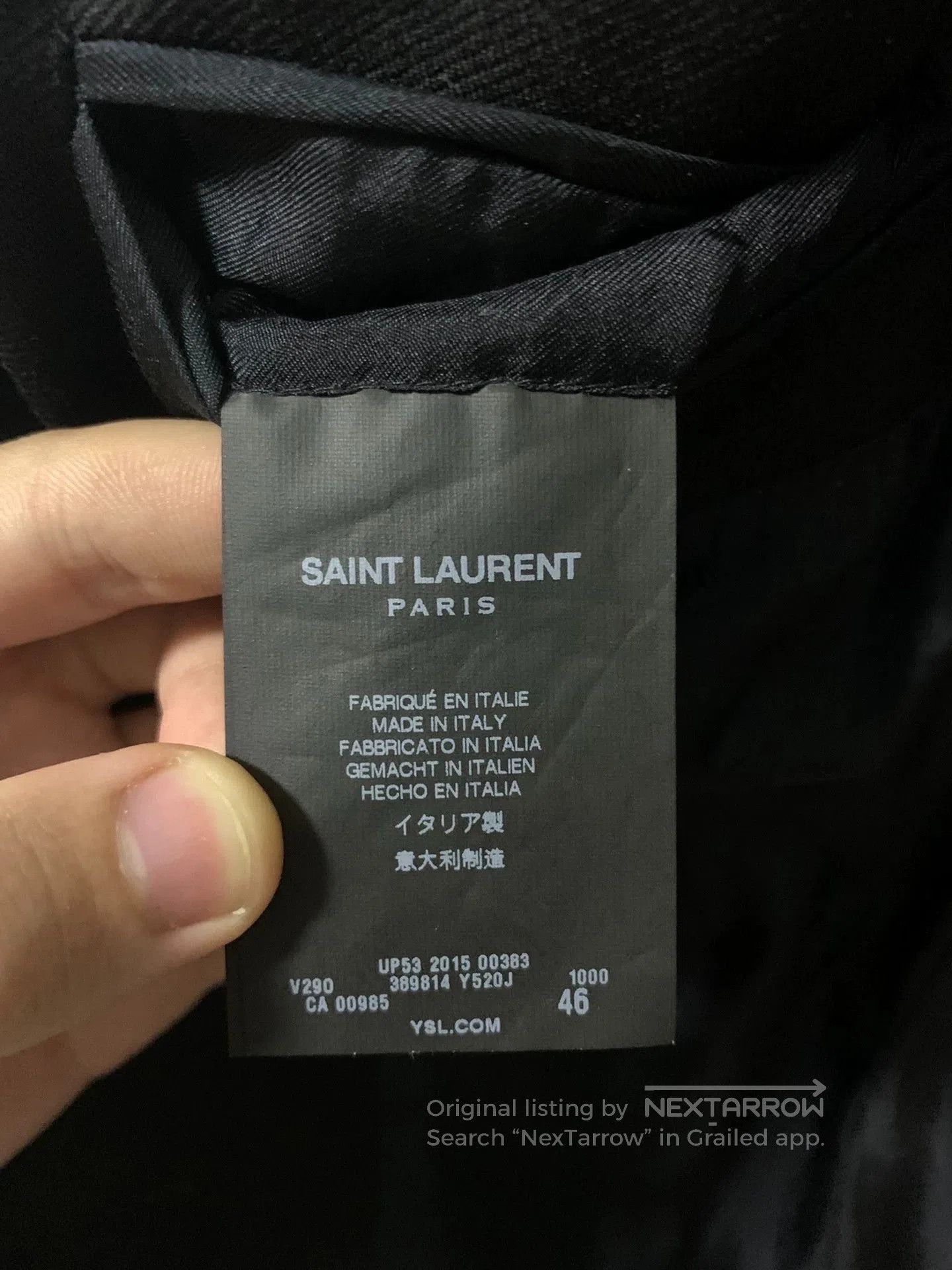 Saint Laurent Paris Black Single-Breasted Formal Blazer. Size US M / EU 48-50 / 2 - 4 Thumbnail
