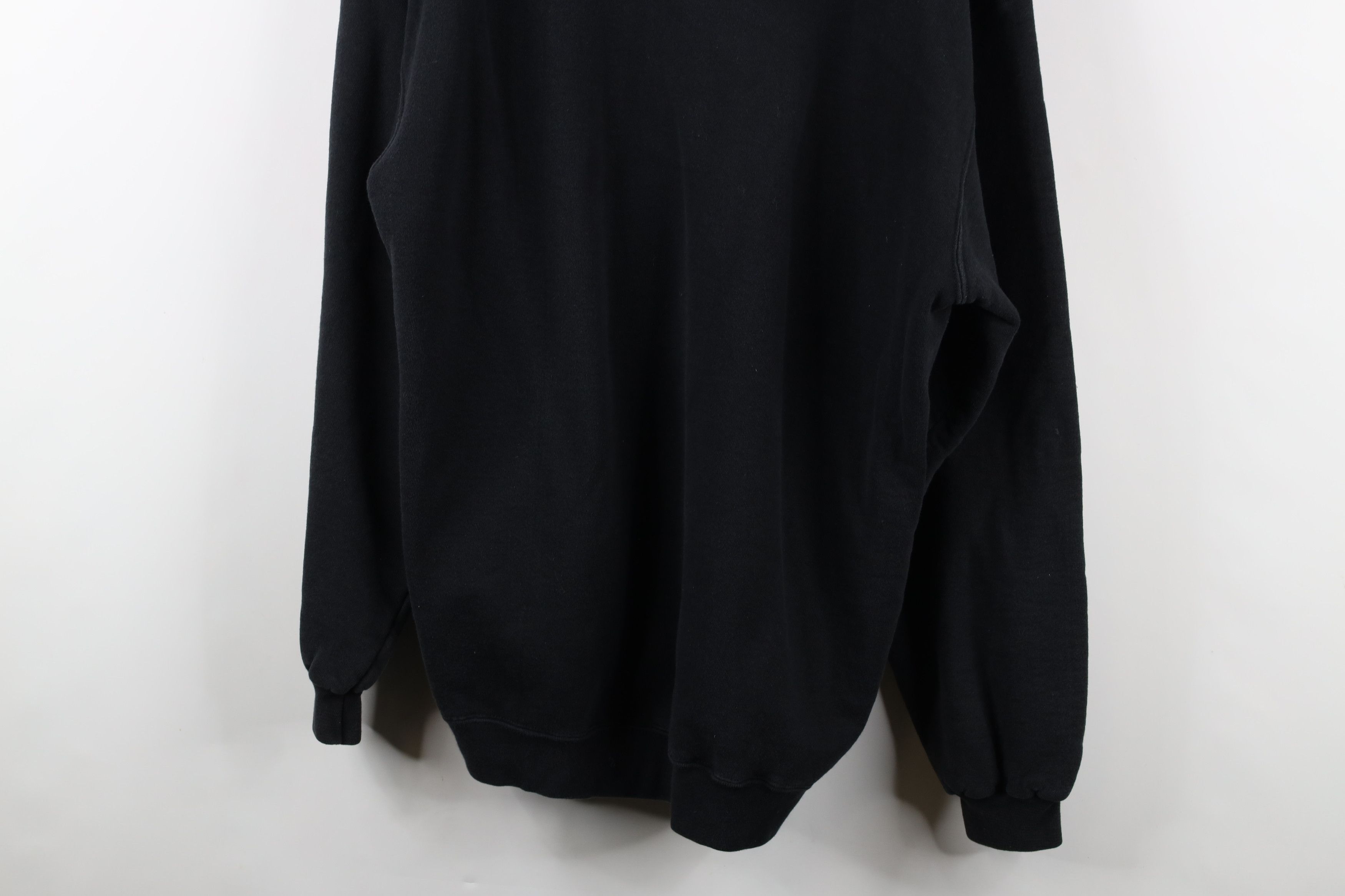 Vintage Vintage 90s Streetwear Heavyweight Side Pocket Hoodie Black Size US XL / EU 56 / 4 - 13 Thumbnail