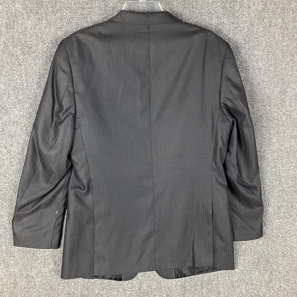 Other Angelo Rossi Blazer Suit Men's 40R Gray Striped Polyester Size 40R - 7 Thumbnail