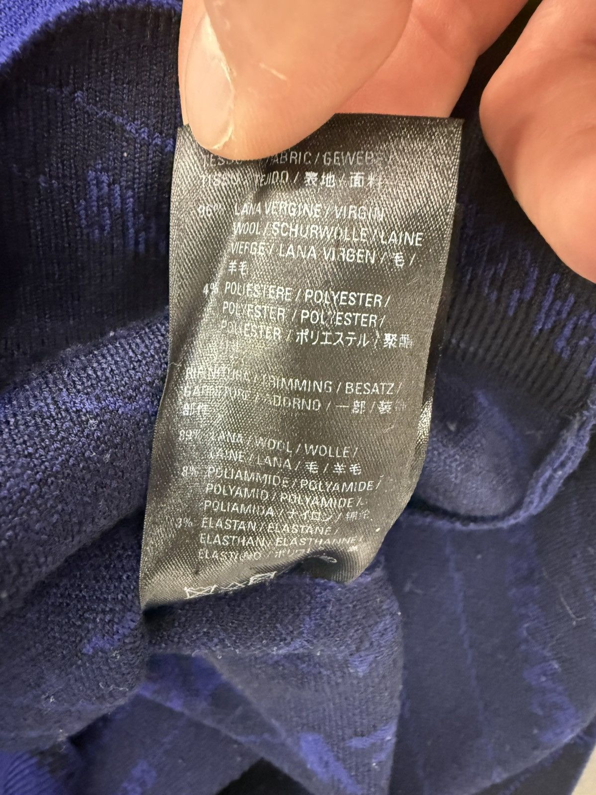 Balenciaga Balenciaga Blue/Black Wool Long-sleeve Size US M / EU 48-50 / 2 - 7 Thumbnail