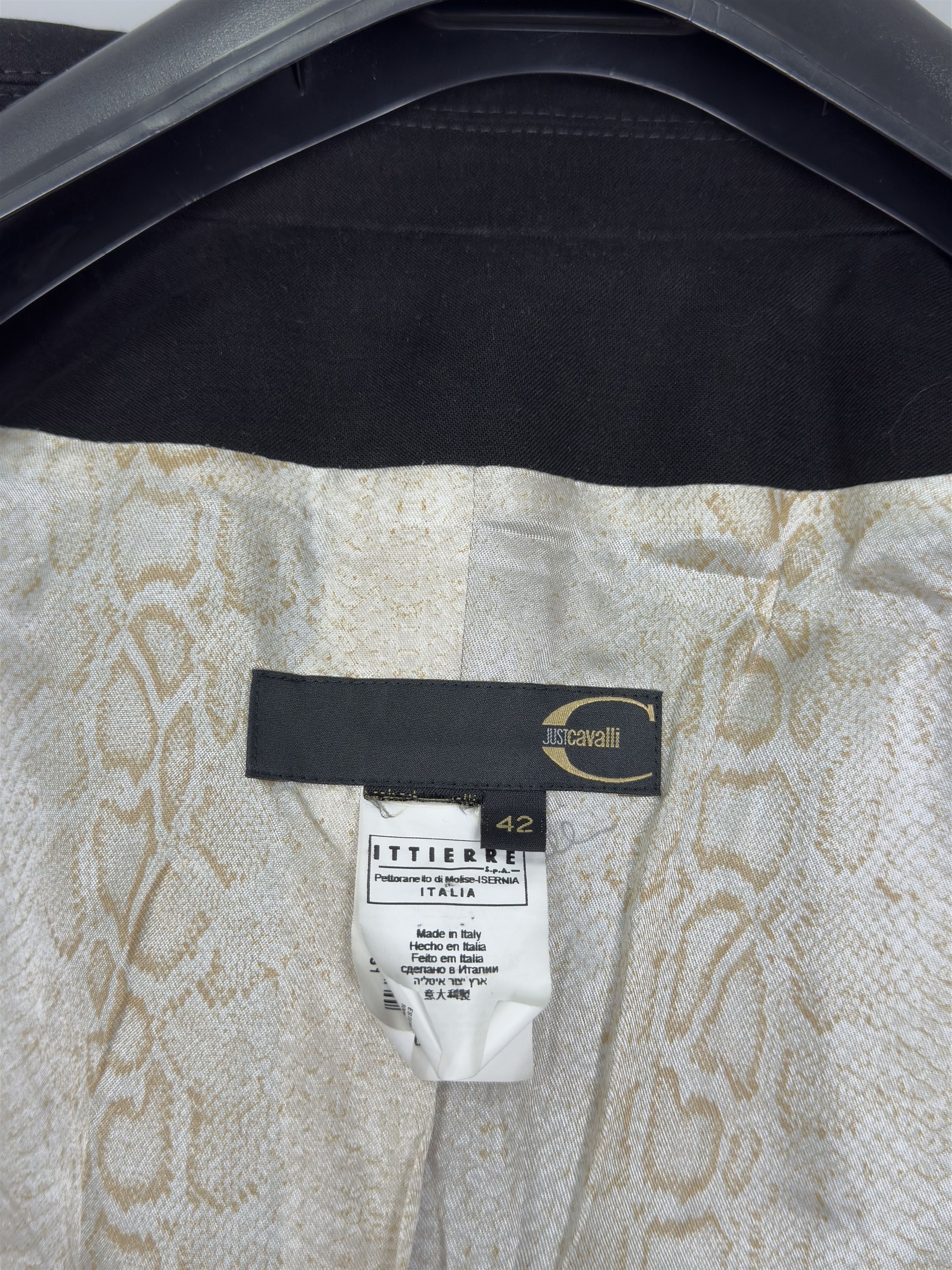 Just Cavalli 2005 Just Cavalli Made in Italy Women's Black Coat M Size M / US 6-8 / IT 42-44 - 9 Thumbnail